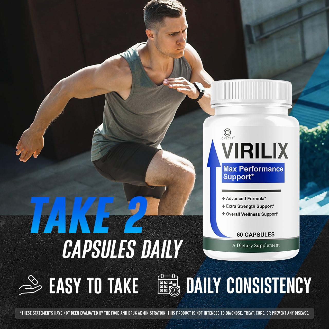 OVICIA Virilix Advanced Support Formula Capsules, 60 Count