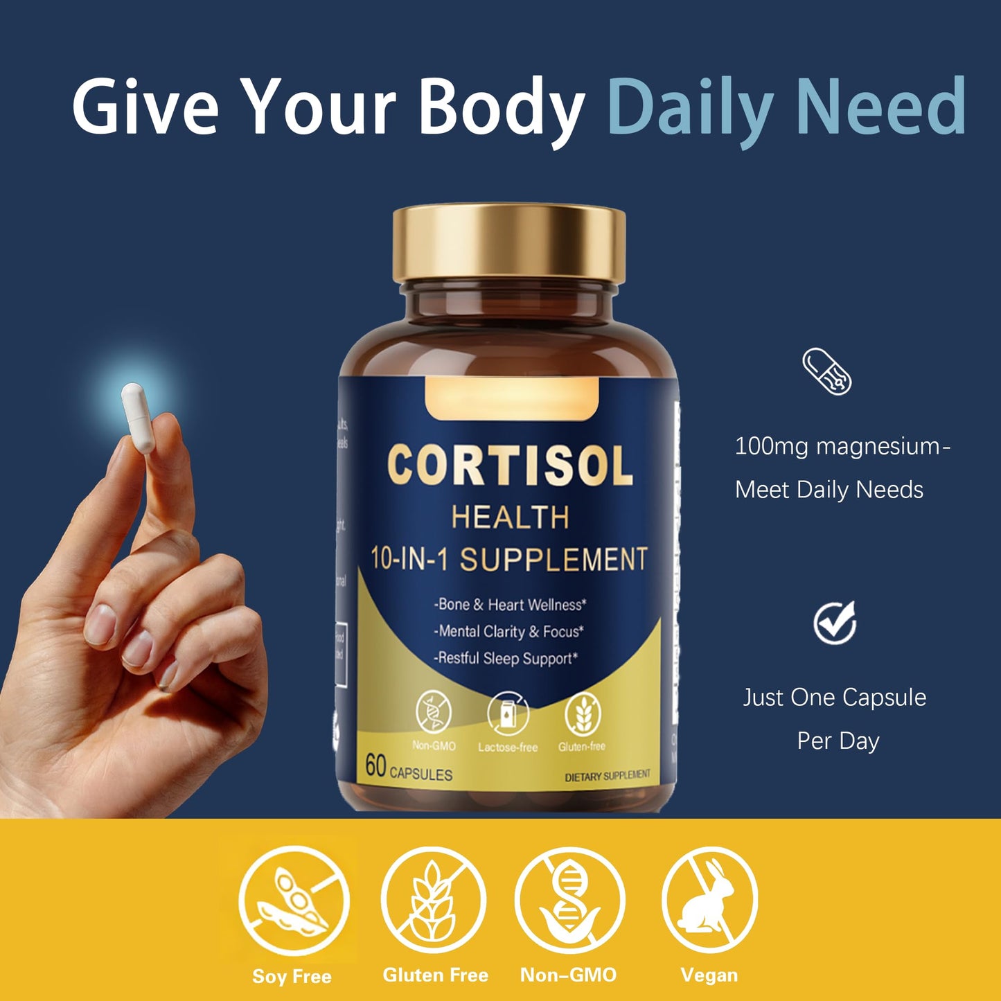 SERSANVE Cortisol Manager & Stress Support Supplement with Ashwagandha Gummy 60