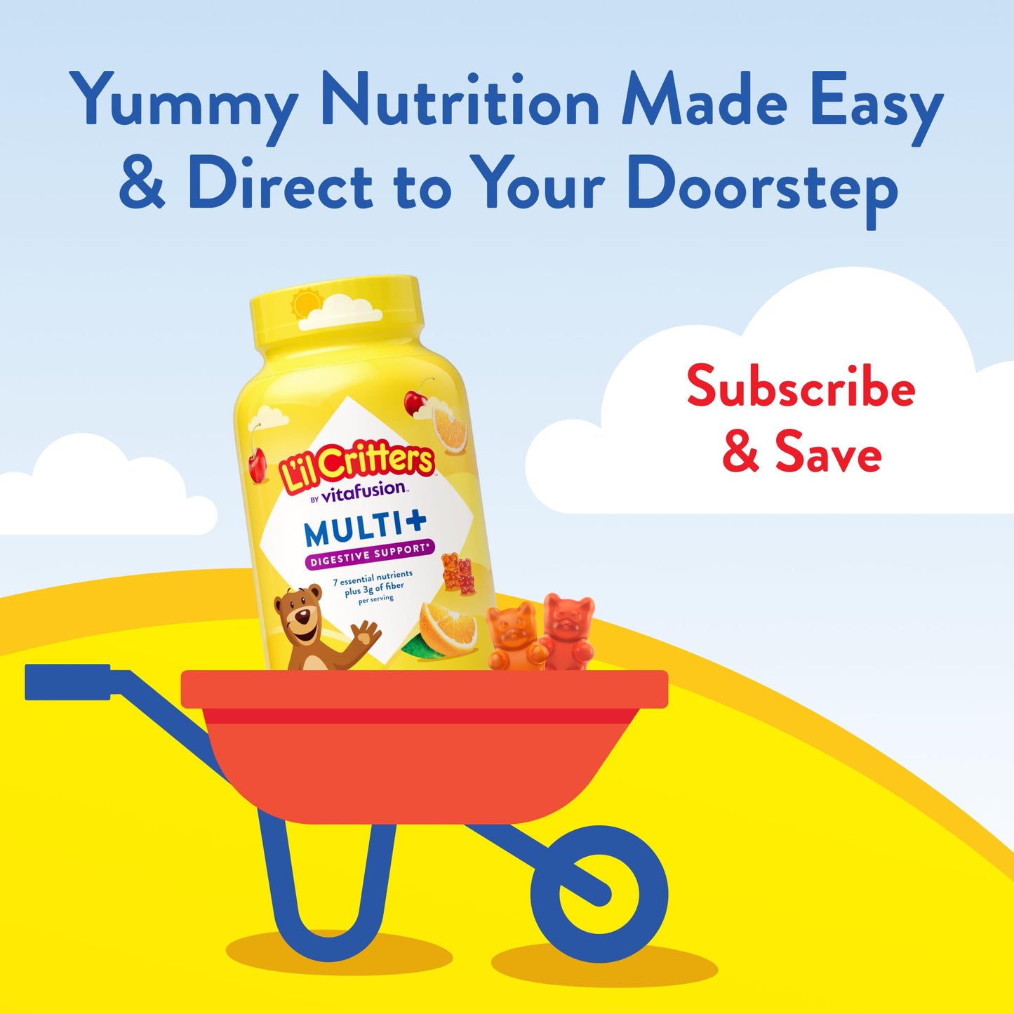 Lil Critters Kids Multi Plus Fiber Gummies, 90 Count