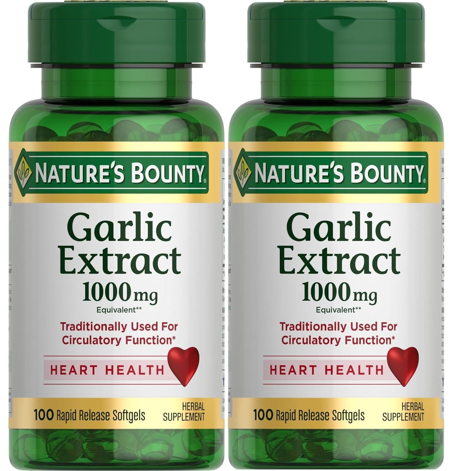 Nature's Bounty Garlic Extract 1000 mg Softgels 200