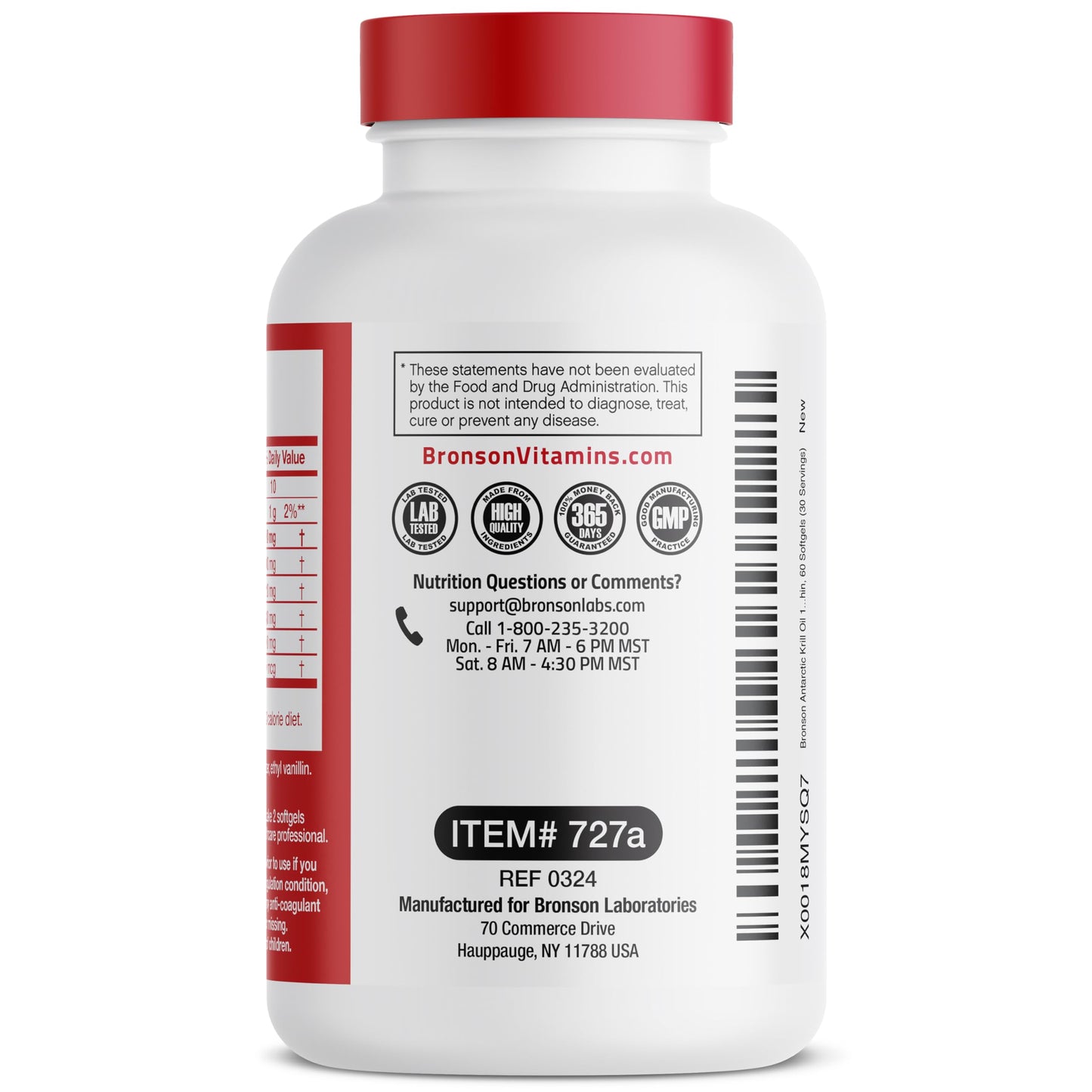 Bronson Antarctic Krill Oil 1000 mg with Omega-3s Softgels 60