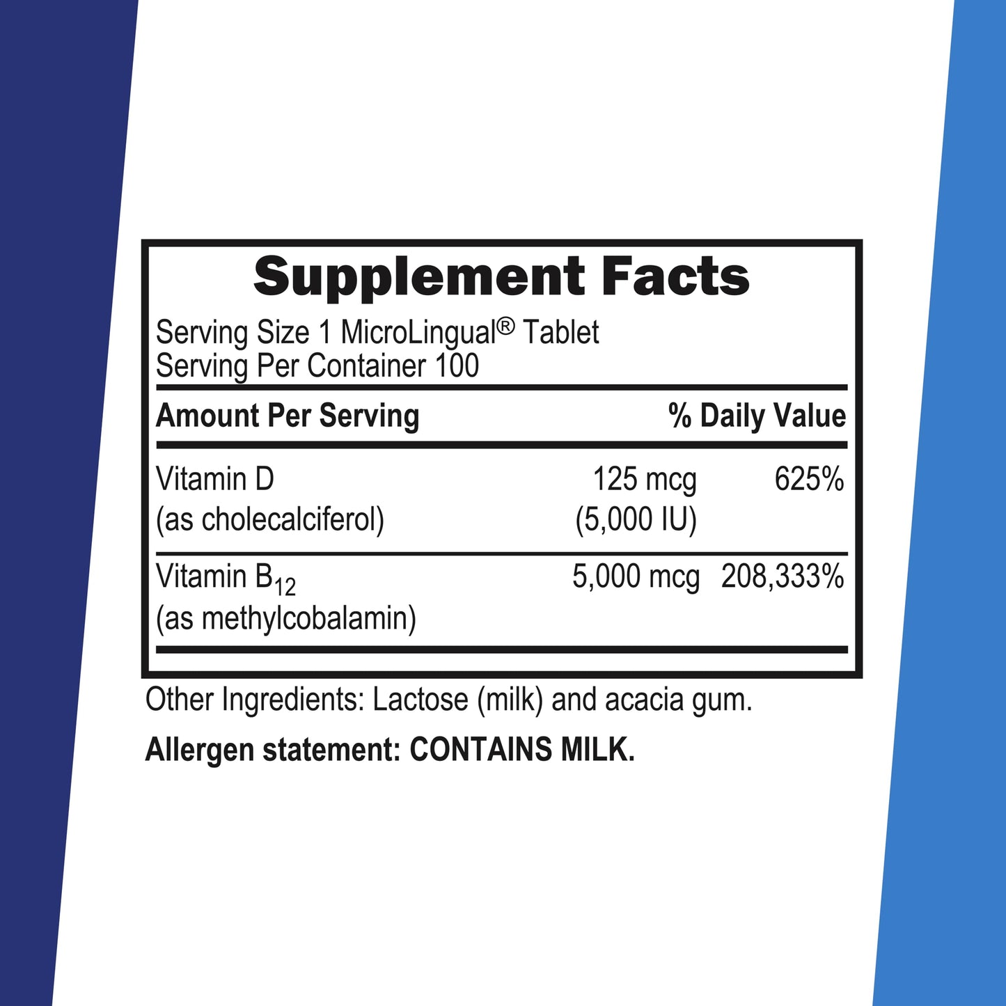 Superior Source NO Shot Methylcobalamin B-12 5,000 mcg with Vitamin D3 5,000 IU Tablets, 1 Tablet