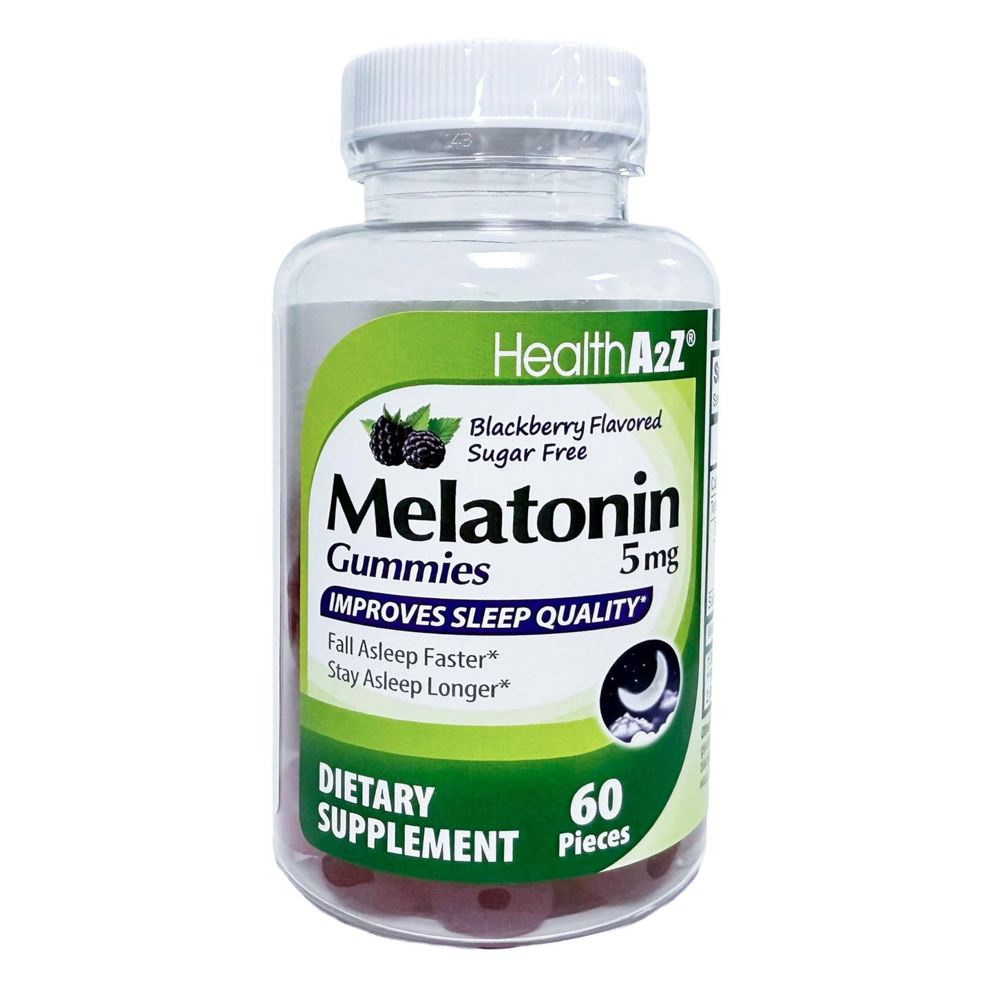 HealthA2Z Sugar-Free Melatonin Gummies Gummy 60 Count