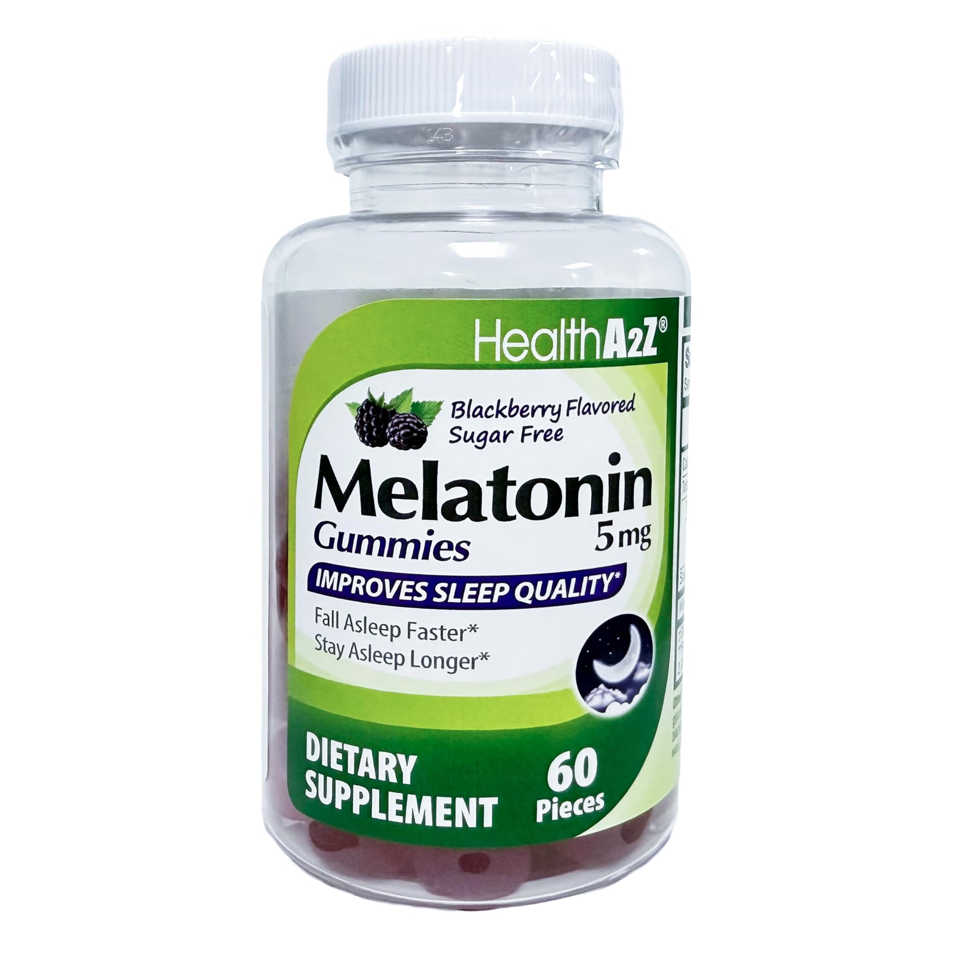 HealthA2Z Sugar-Free Melatonin Gummies Gummy 60 Count