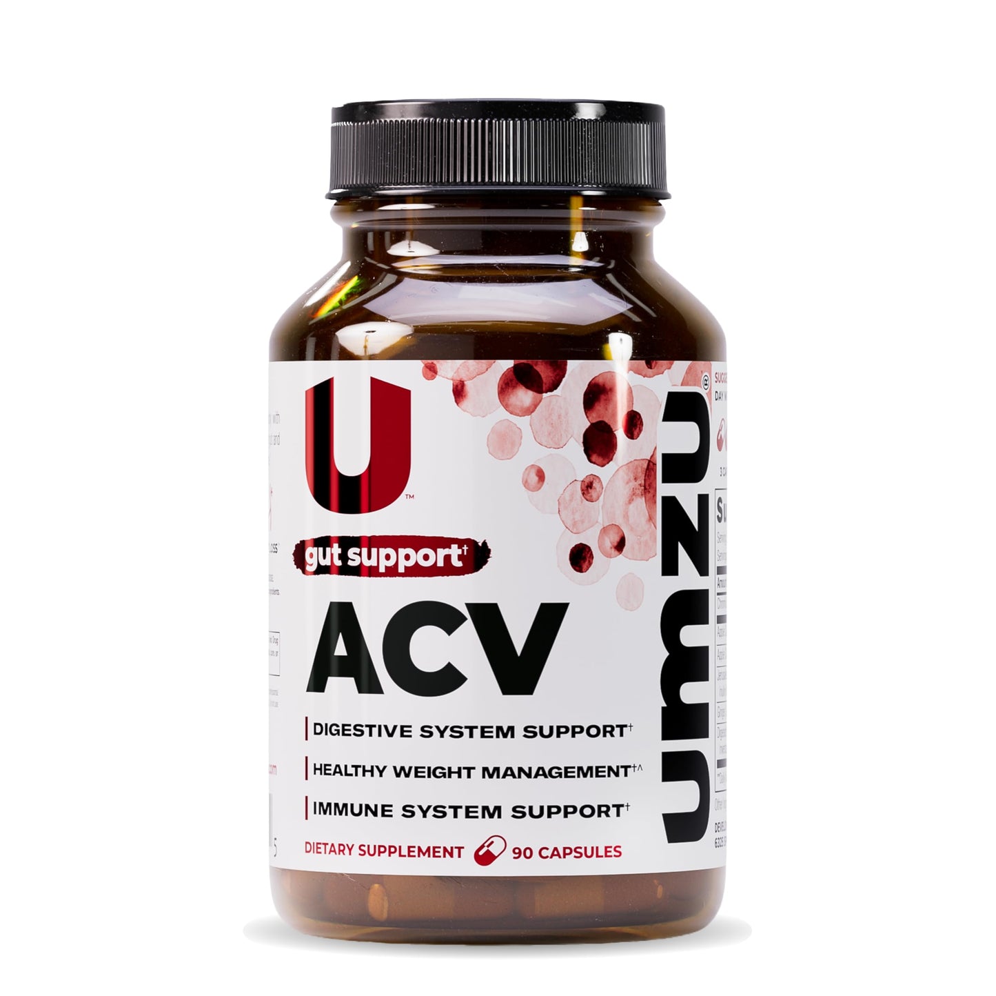 UMZU zuACV Apple Cider Vinegar + Prebiotics Capsules, 90 Count