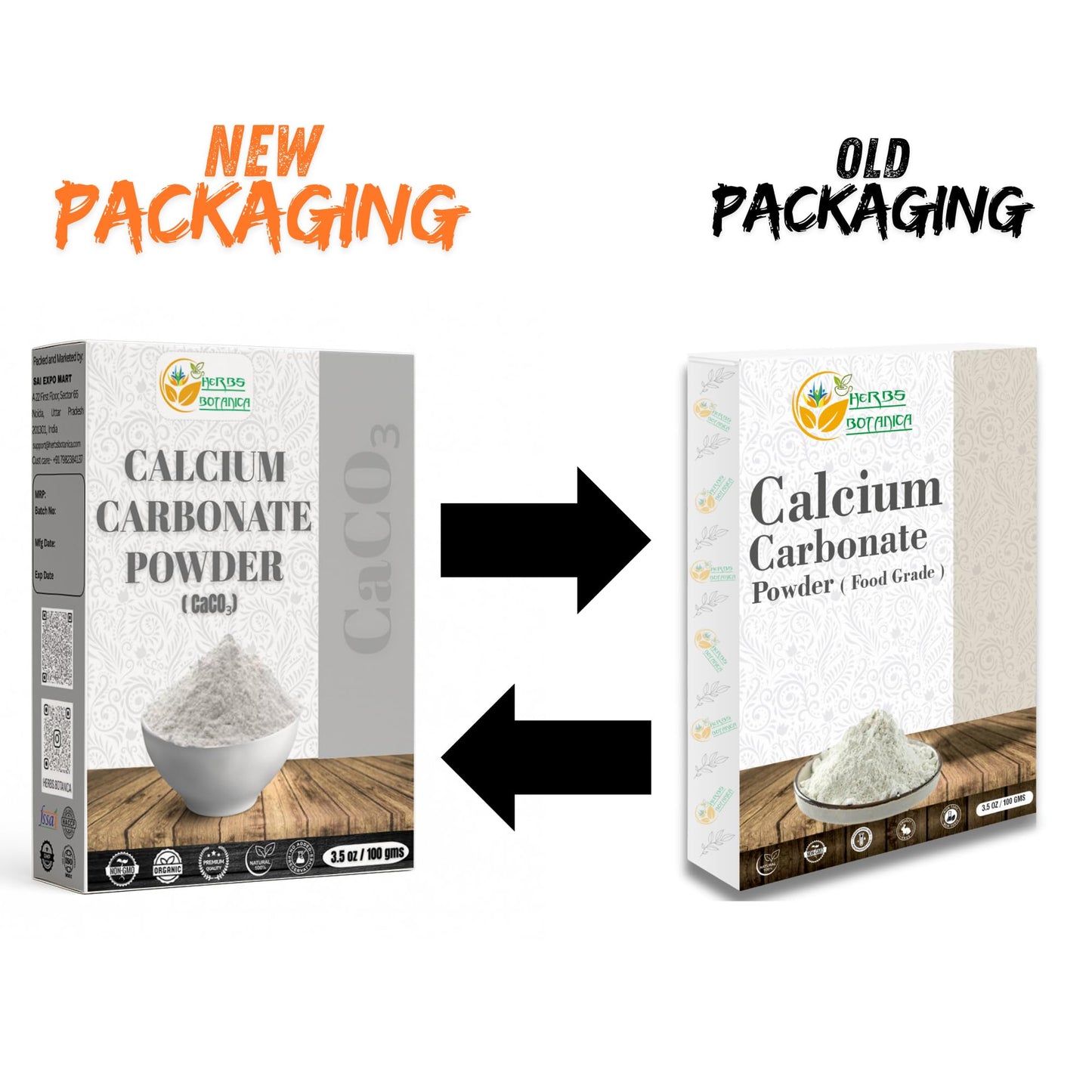 Herbs Botanica Calcium Carbonate Powder 3.5 oz