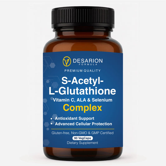 Desarion Formula S-Acetyl L-Glutathione Complex 200 mg with Vitamin C, Alpha Lipoic Acid & Selenium Capsules 90 Count