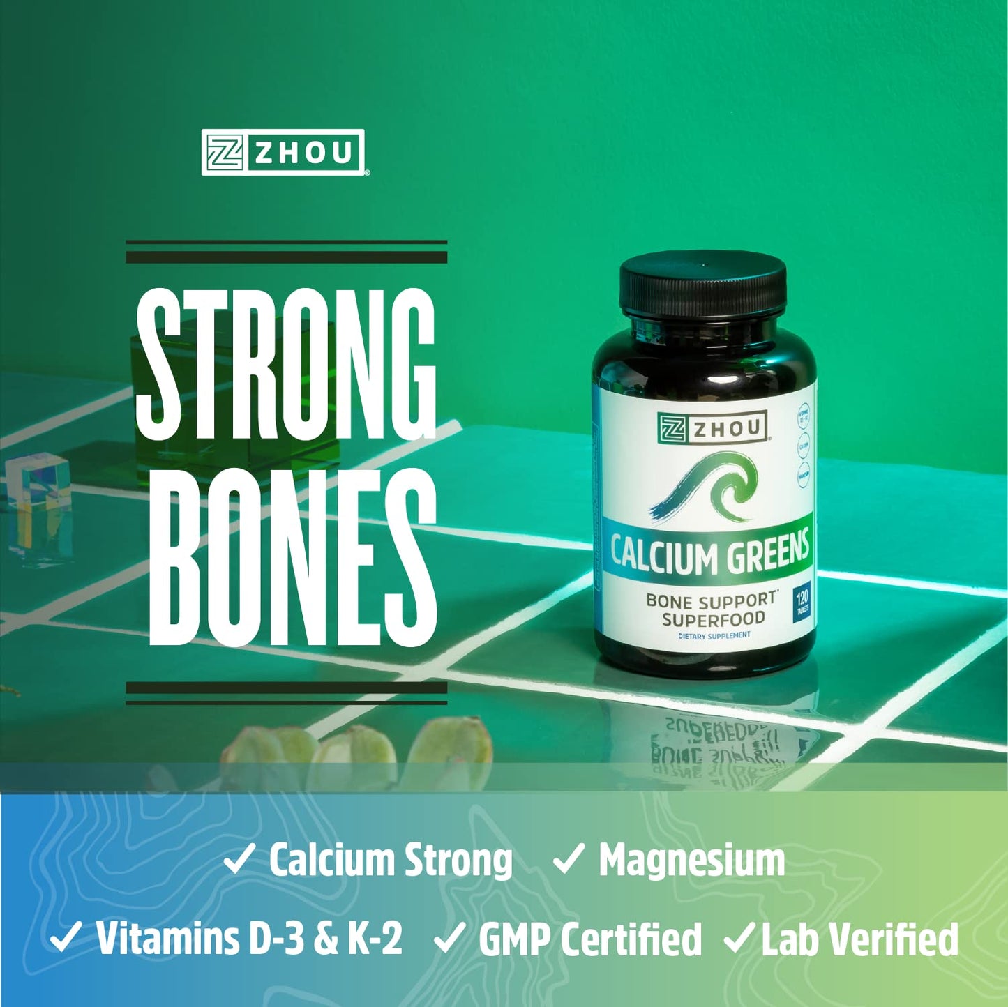 ZHOU Calcium Greens 120 Tablets