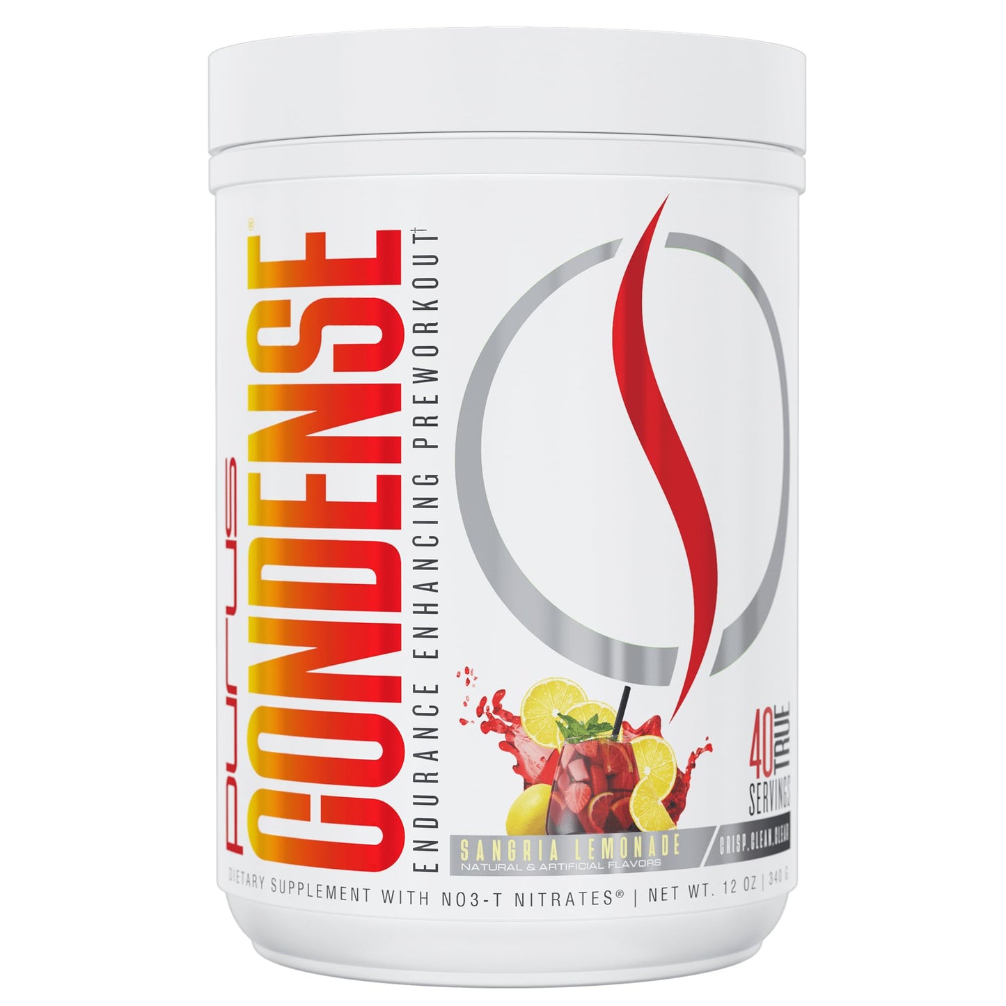 Purus Labs Condense Endurance & Pump Enhancing Pre Workout Powder, 12