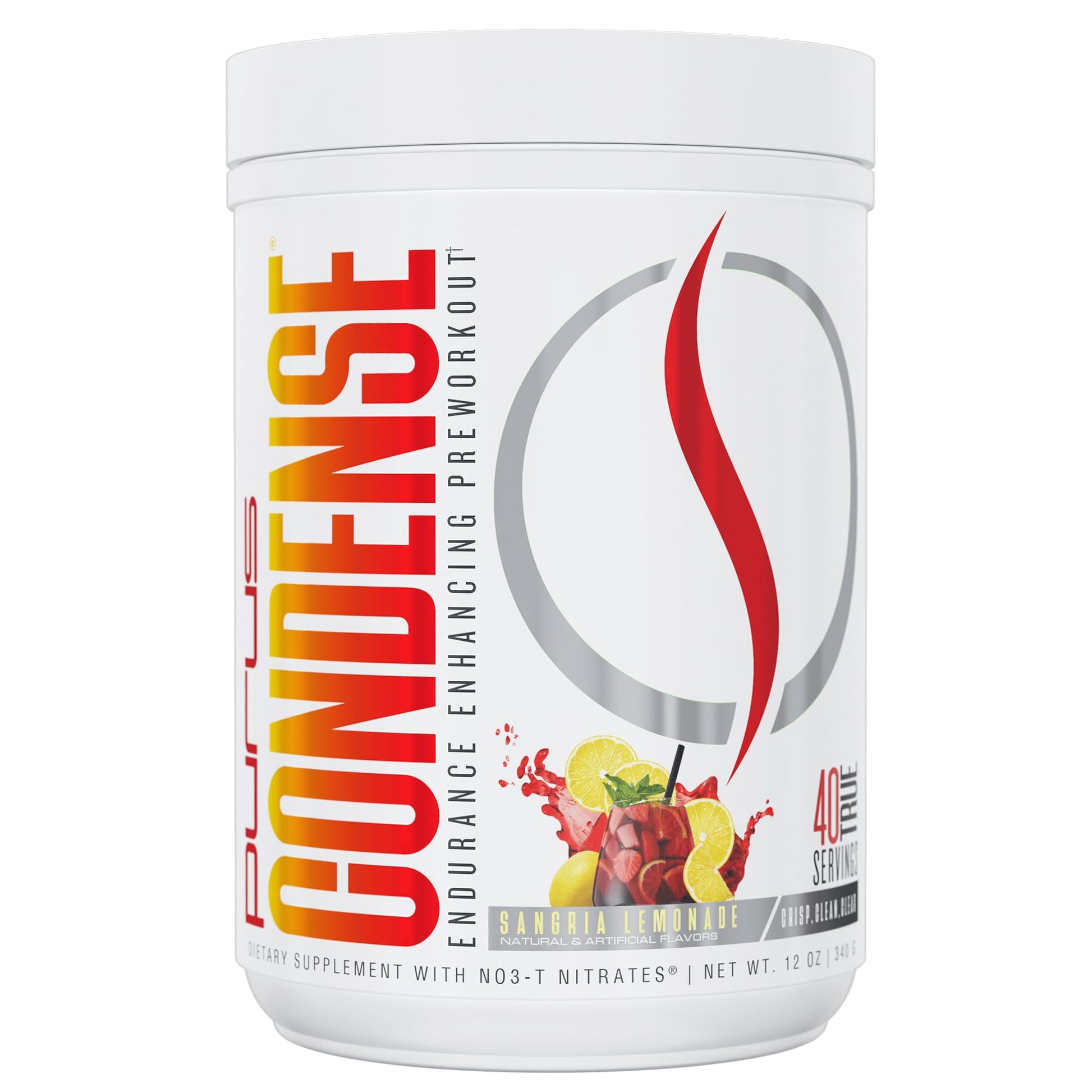 Purus Labs Condense Endurance & Pump Enhancing Pre Workout Powder, 12