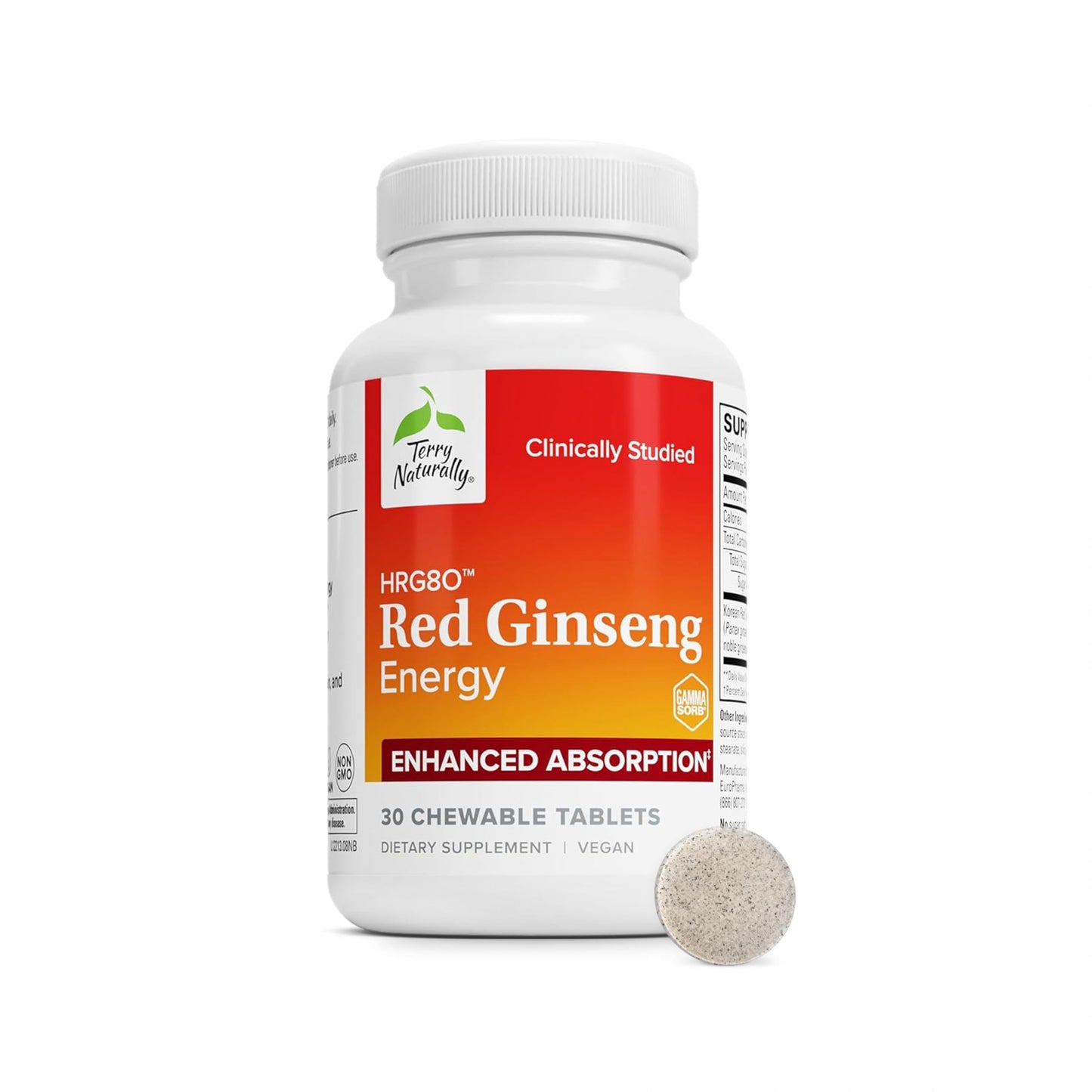 Terry Naturally Red Ginseng Powder 30 Count