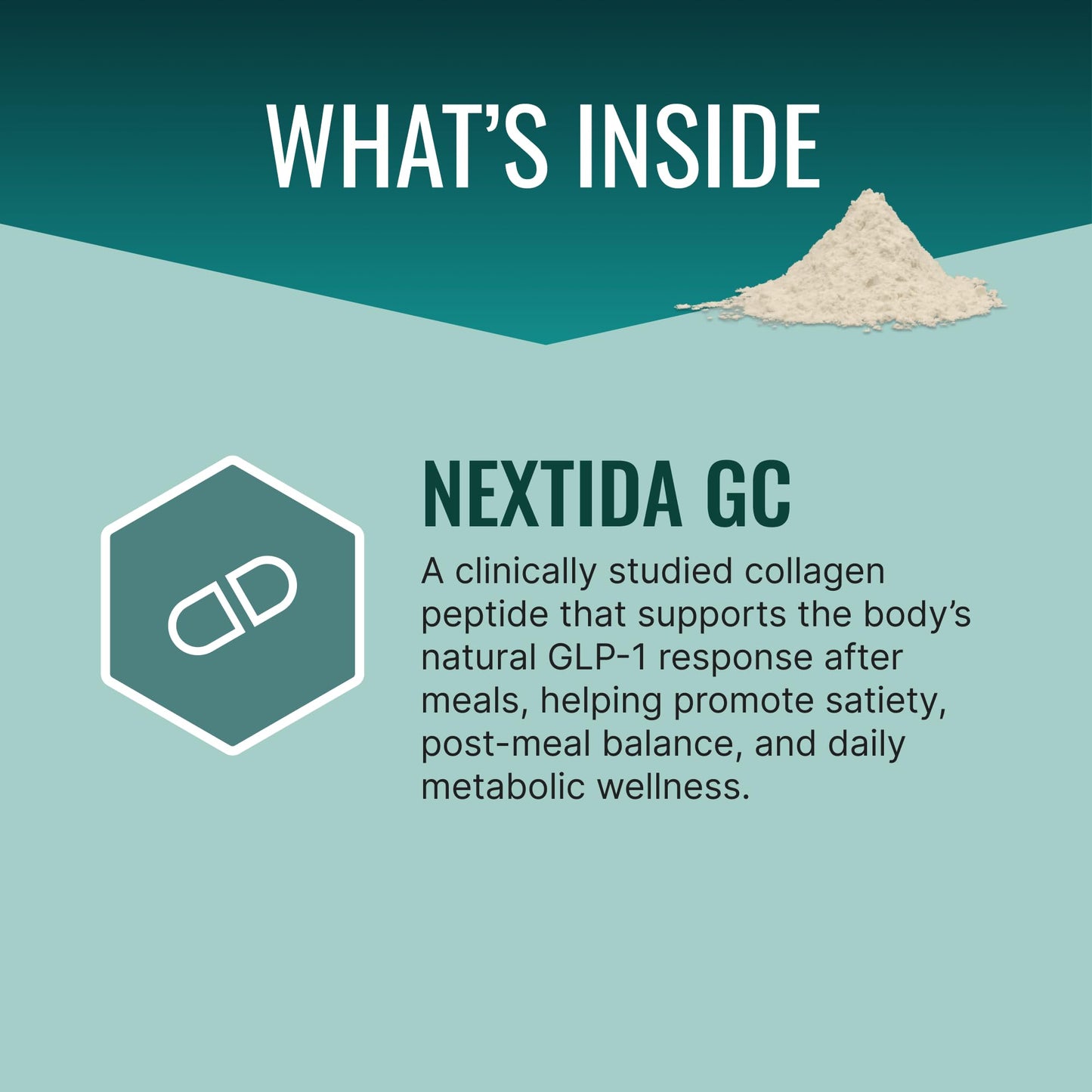 Approved Science GLP-1 Activator - Satiety and Metabolic Support with Nextida GC Collagen Powder, 31.74 oz