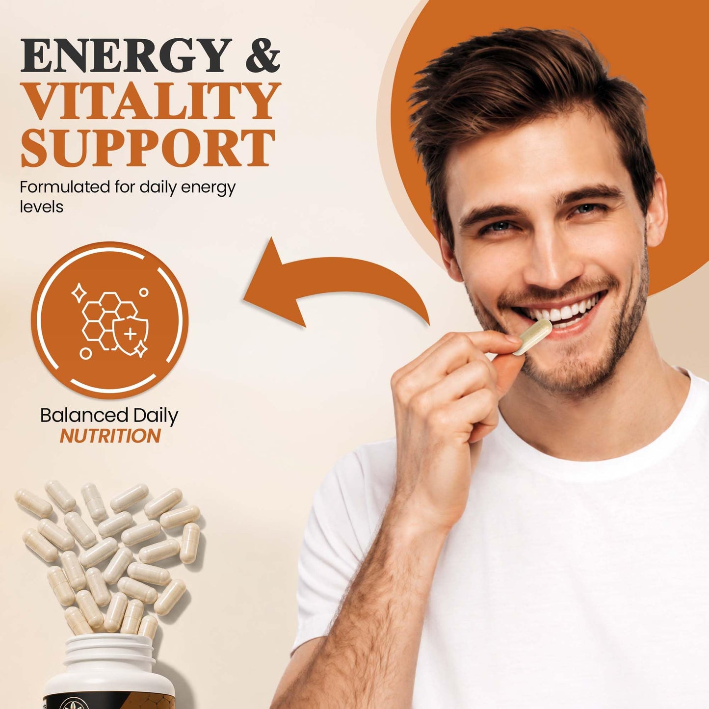 Tru Vital ReCode PCT Men's Hormonal Balance & Recovery Support 60 Capsules