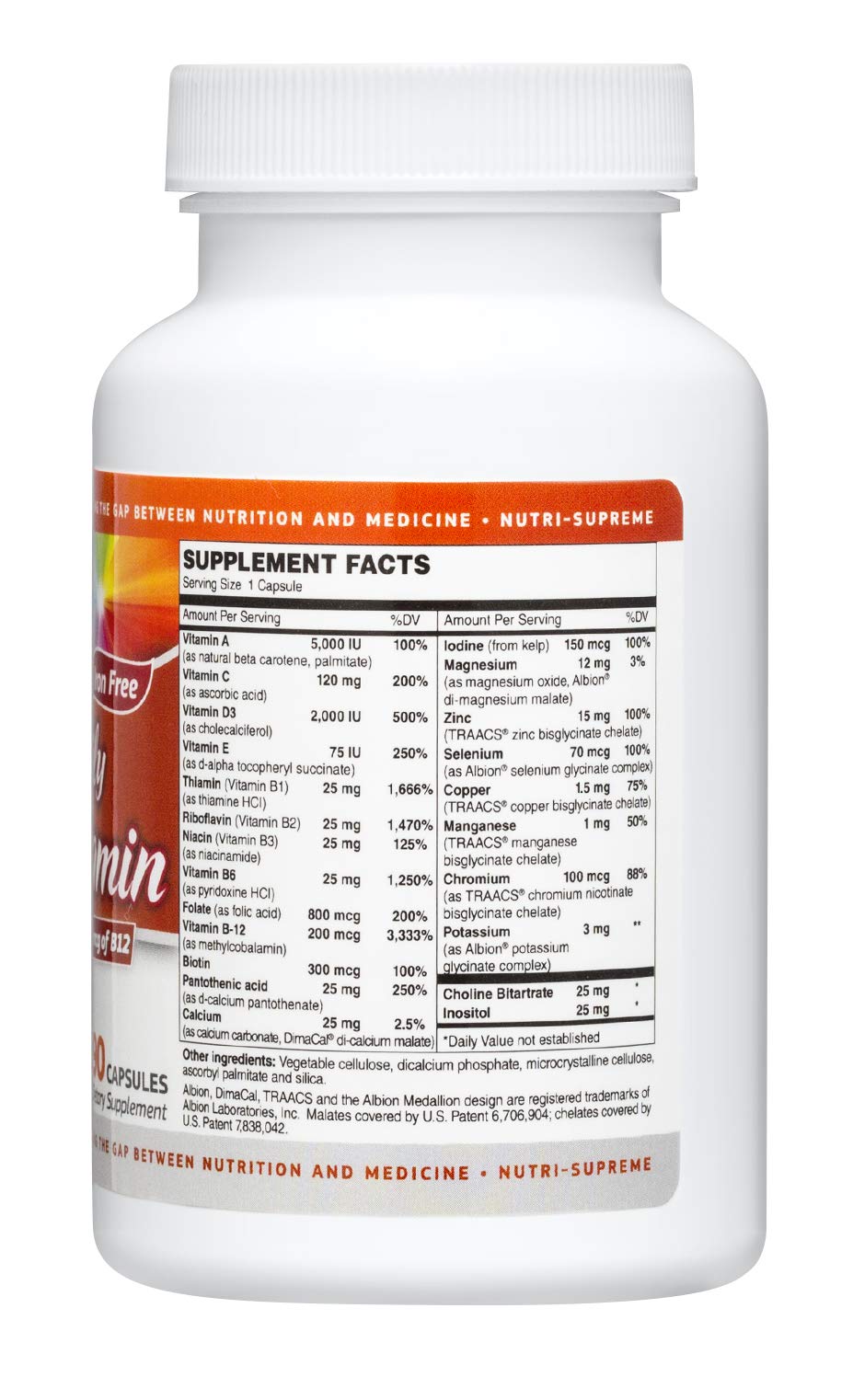 NUTRI-SUPREME RESEARCH Once Daily Multi-Vitamin 90 Capsules