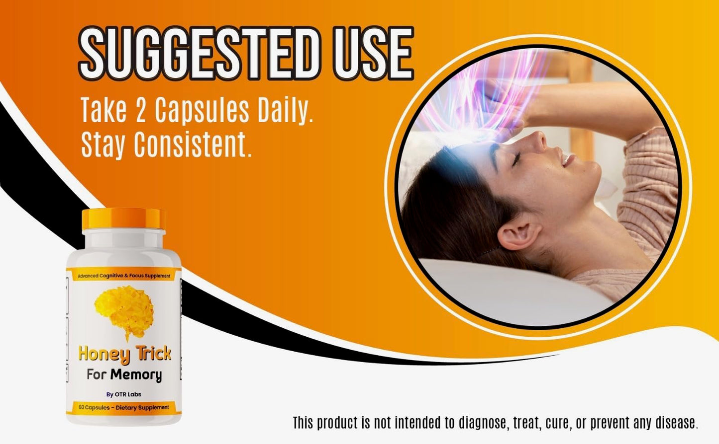 HONEY TRICK Memory Nootropics Capsules, 60 Count