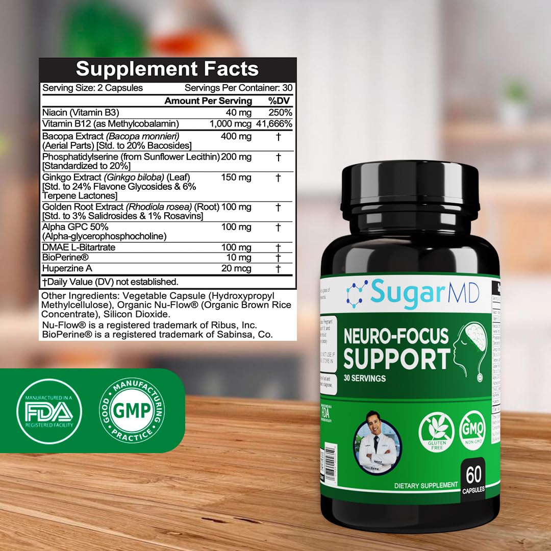 SugarMD Neuro-Focus Support 60 Capsules