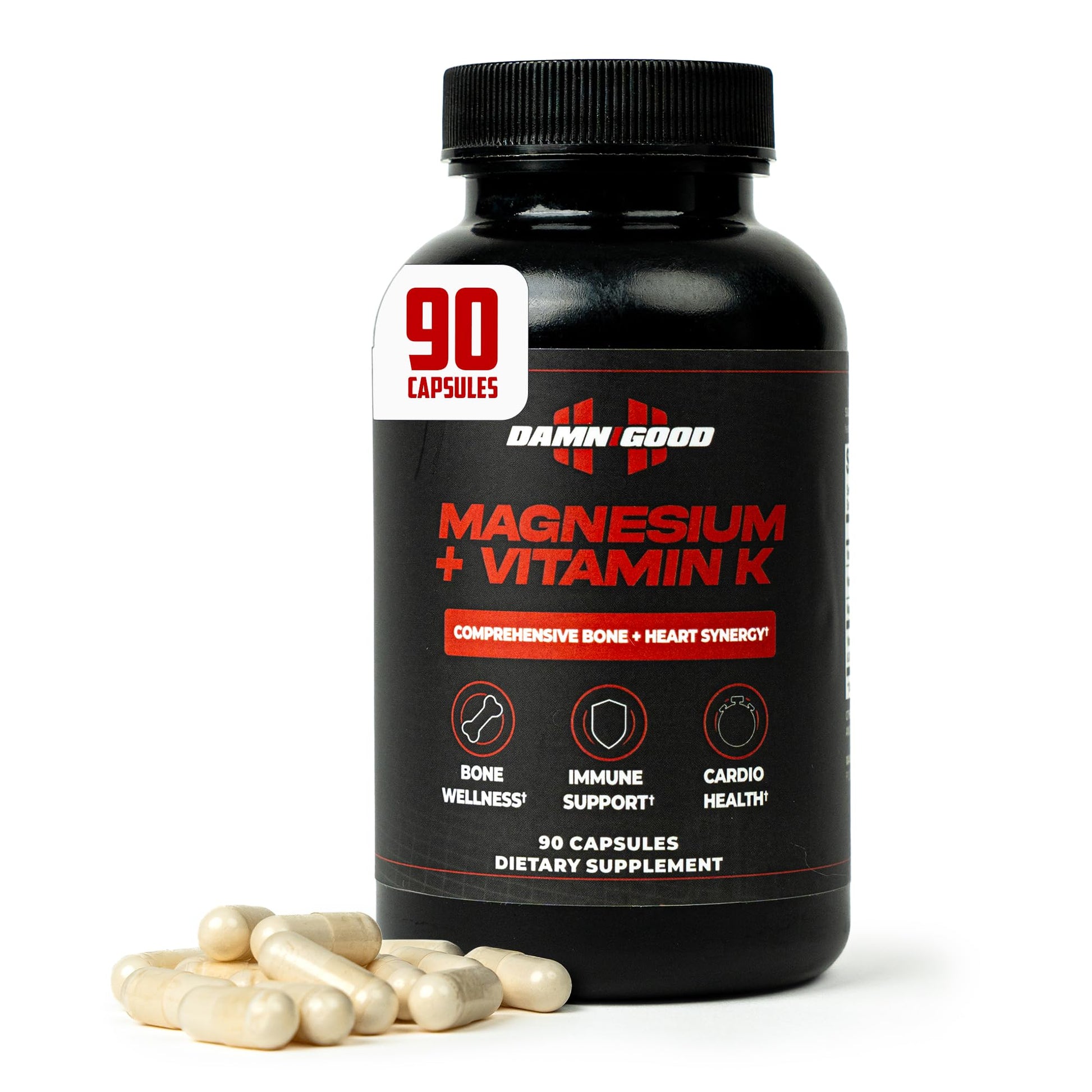 DAMN GOOD K2 Magnesium Supplement Capsule 90 Count