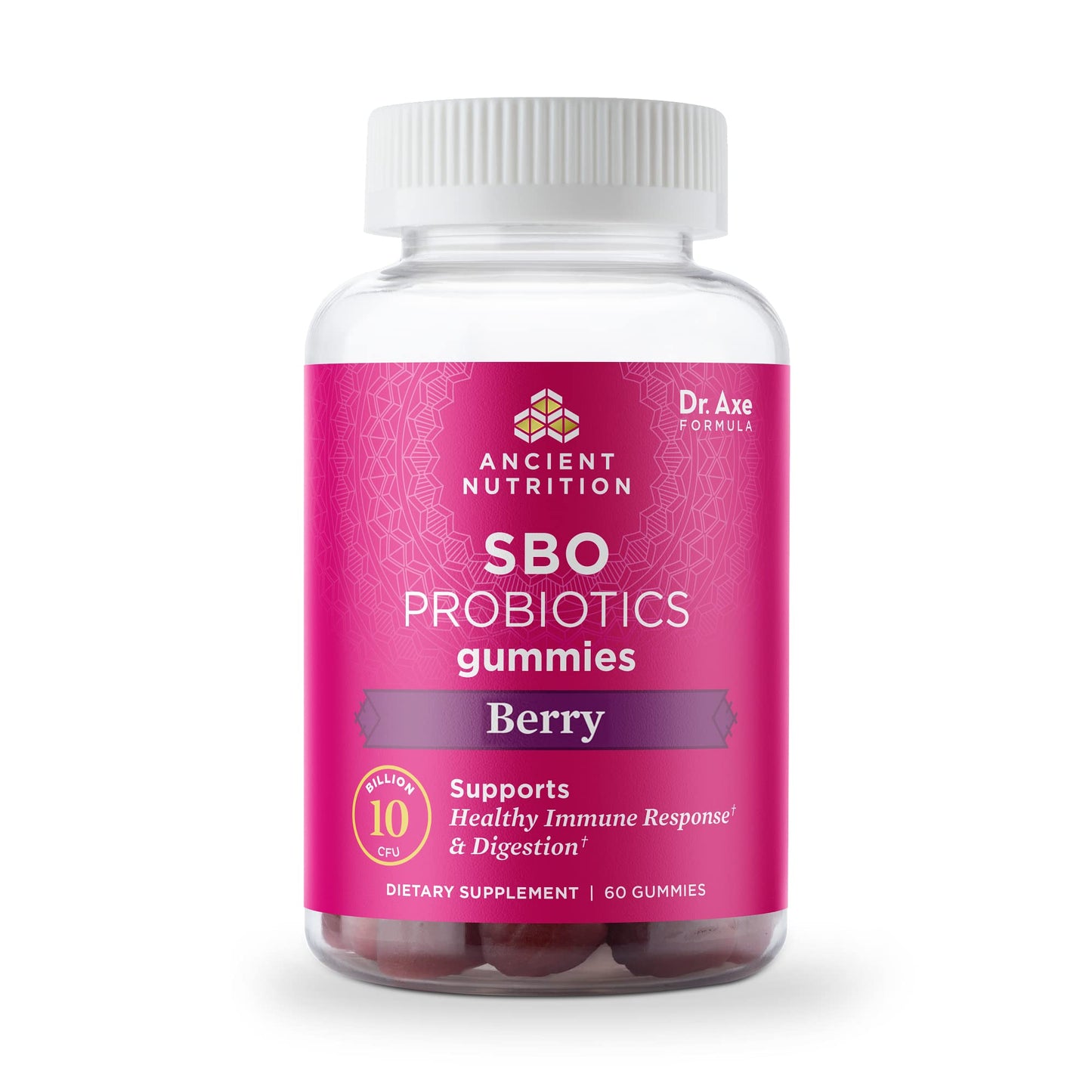 Ancient Nutrition Probiotics SBO Probiotics Berry Gummies 60 Count