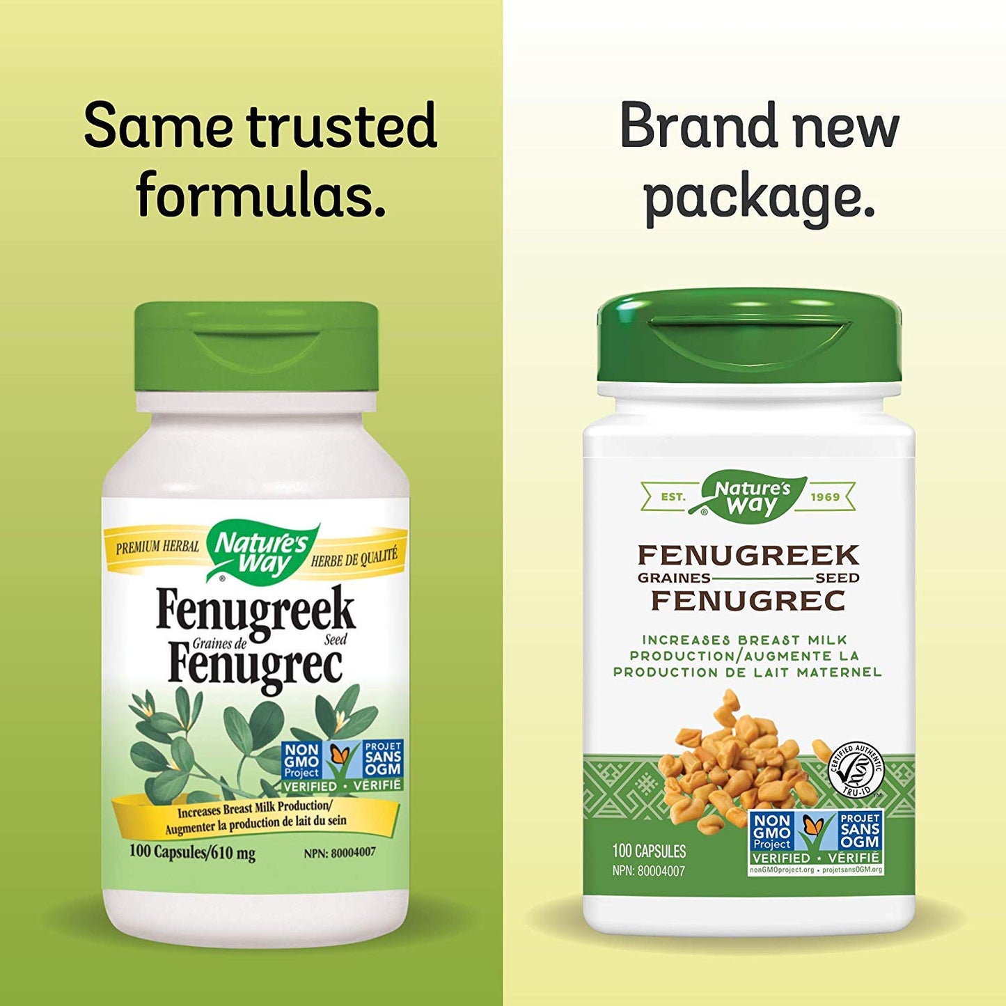 Nature's Way Fenugreek Seed 610 mg Capsules, 180 Count