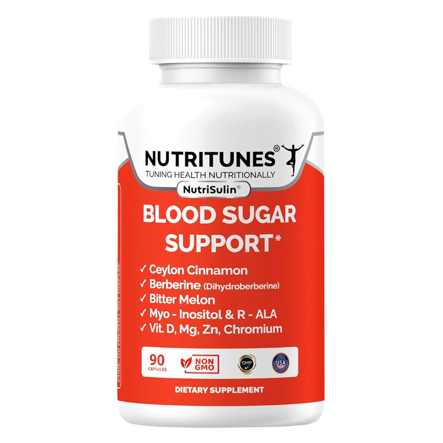 Nutritunes NutriSulin Blood Sugar Support Capsules, 90 Count