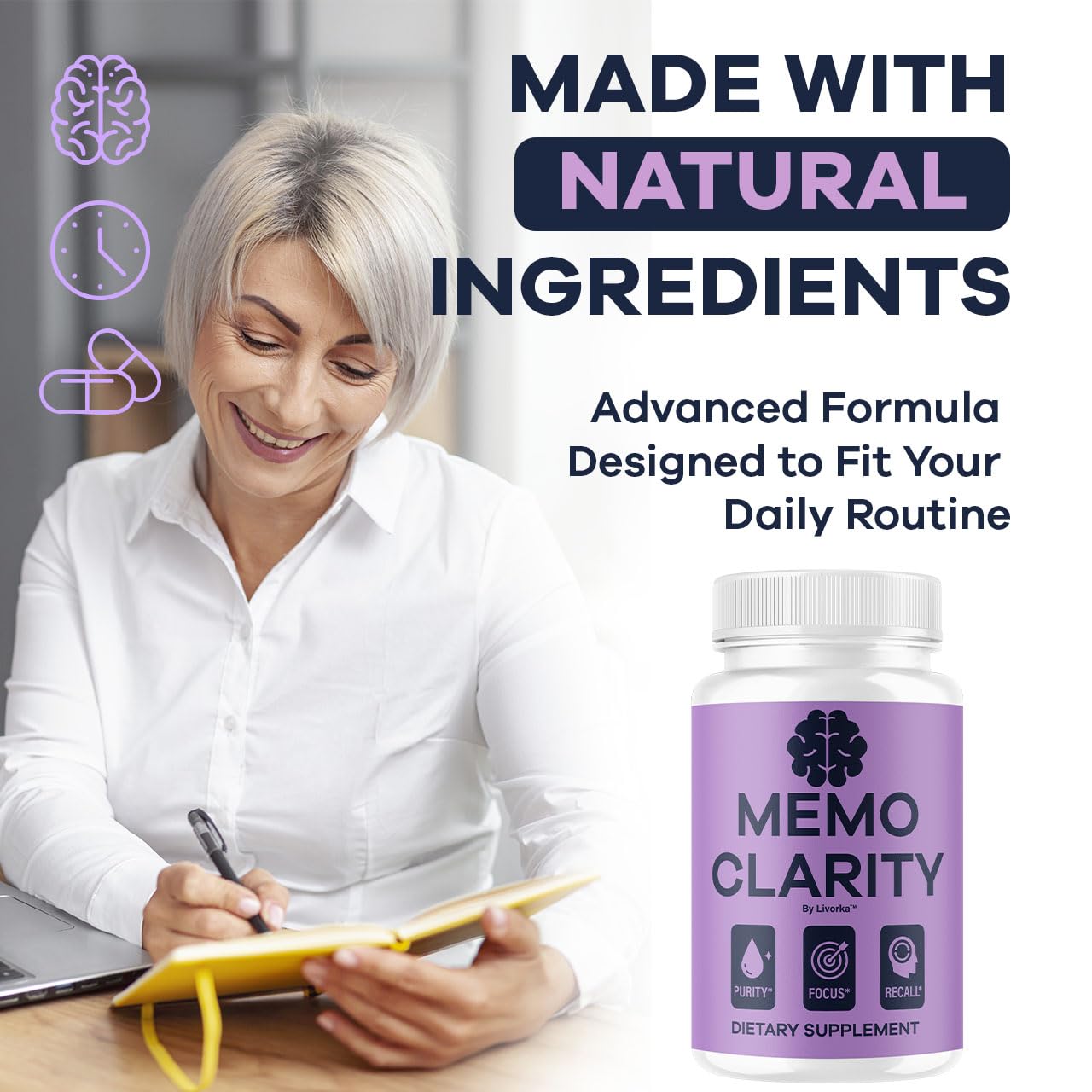 LIVORKA Memo Clarity Capsules, 300 Capsules