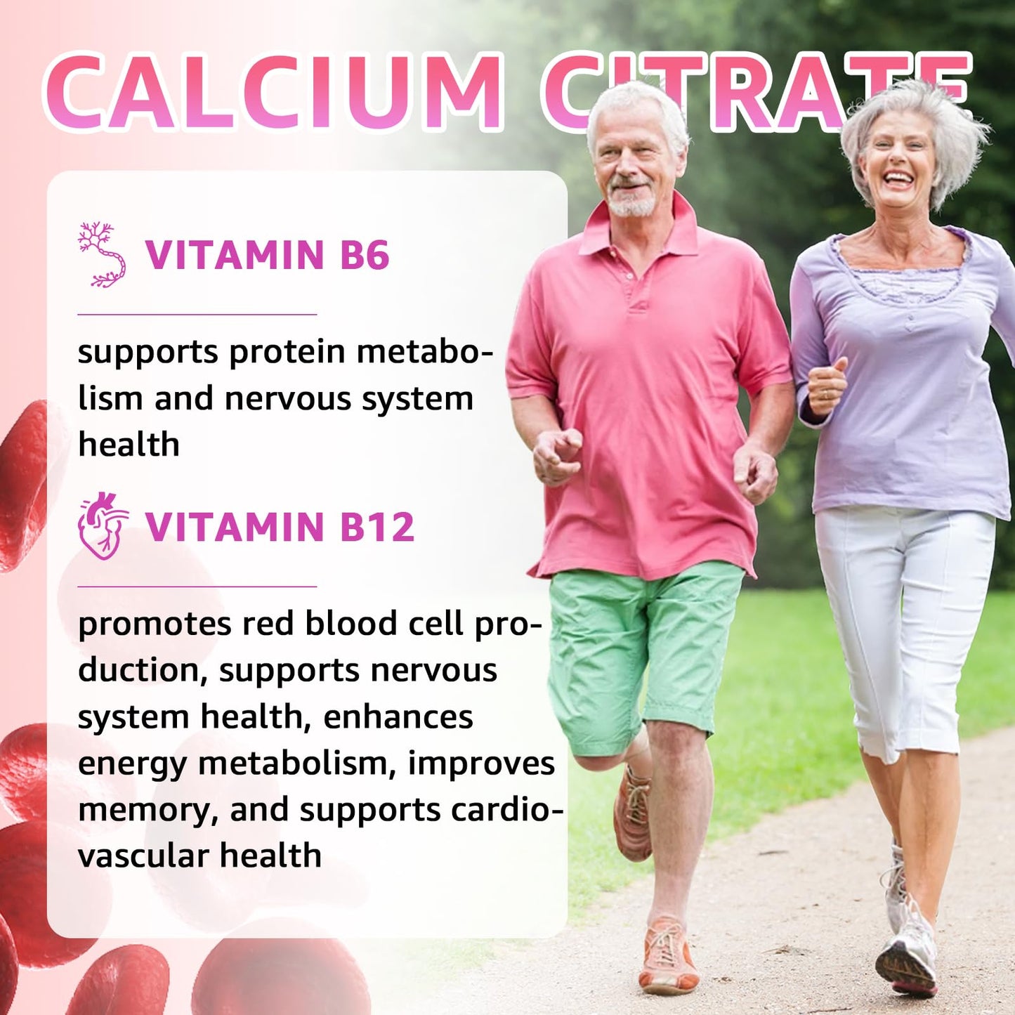 CMEDSTAR Chewable Calcium Citrate Gummies 1000mg with Vitamin D3 & K2, B6 & B12, Magnesium, Zinc for Bones, Muscles & Joints, Immunity & Memory Support, Sugar-Free, Gluten-Free, Vegetarian, Strawberry, 60 Count