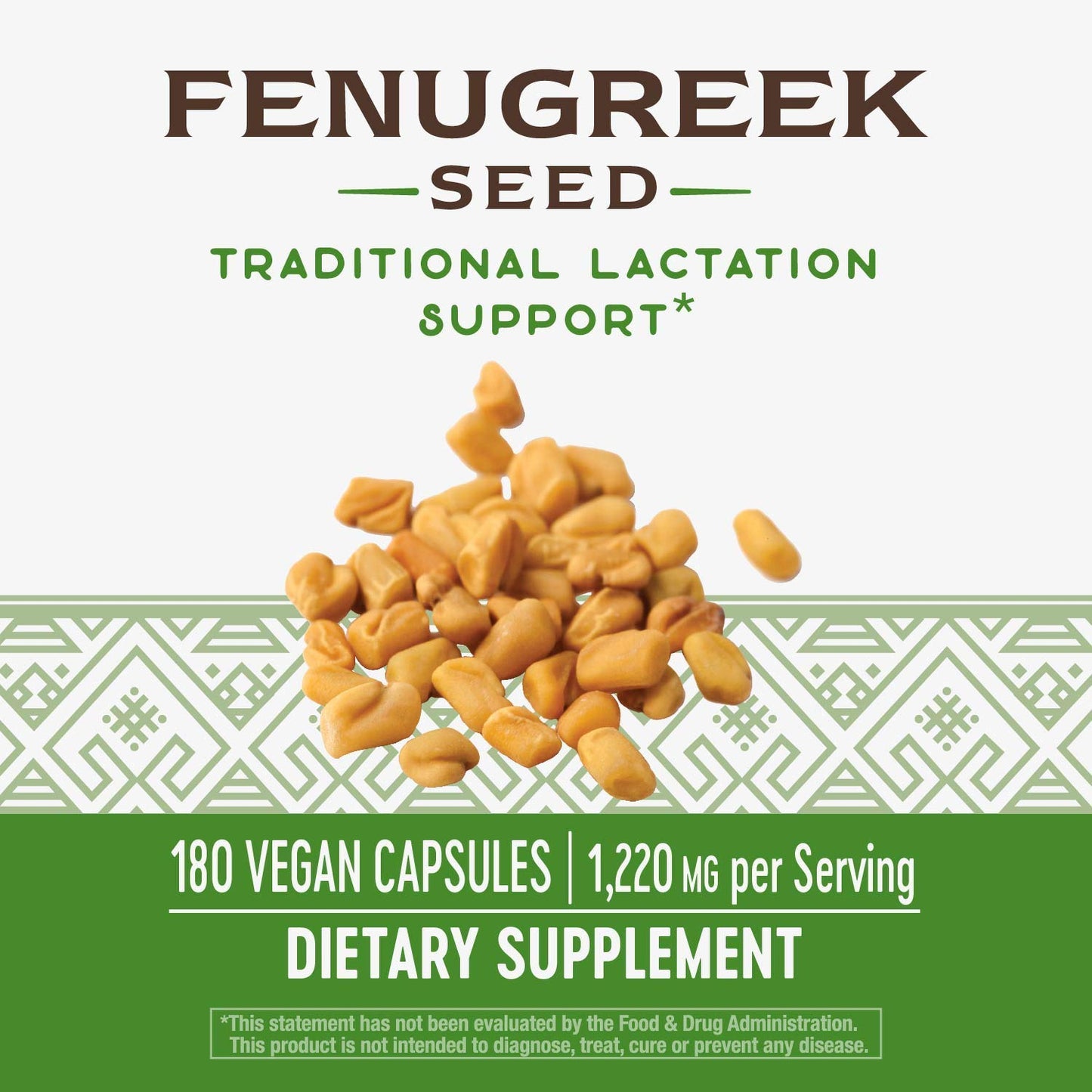 Nature's Way Fenugreek Seed 610 mg Capsules, 180 Count