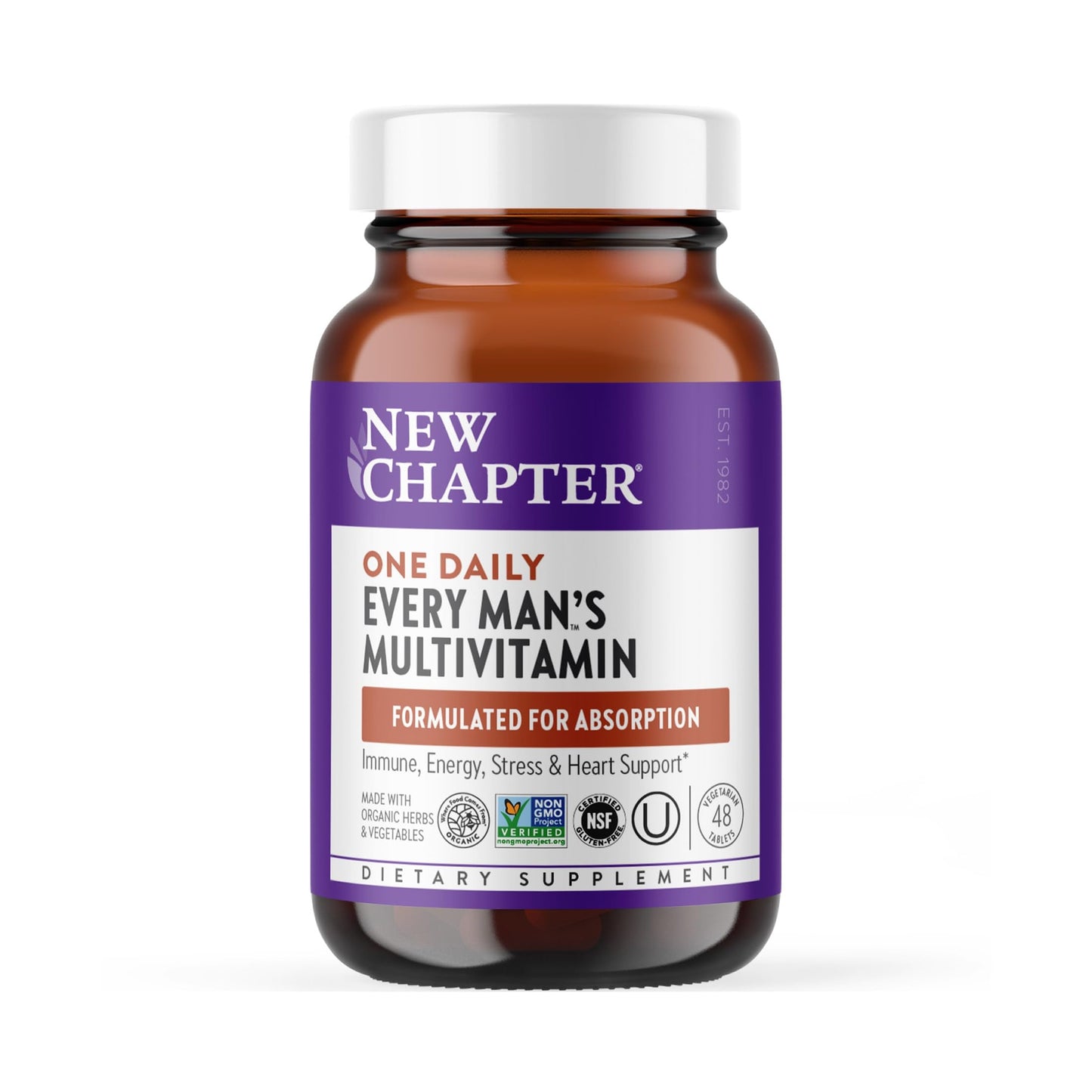 New Chapter Men's One Daily Multivitamin Caplets, 48