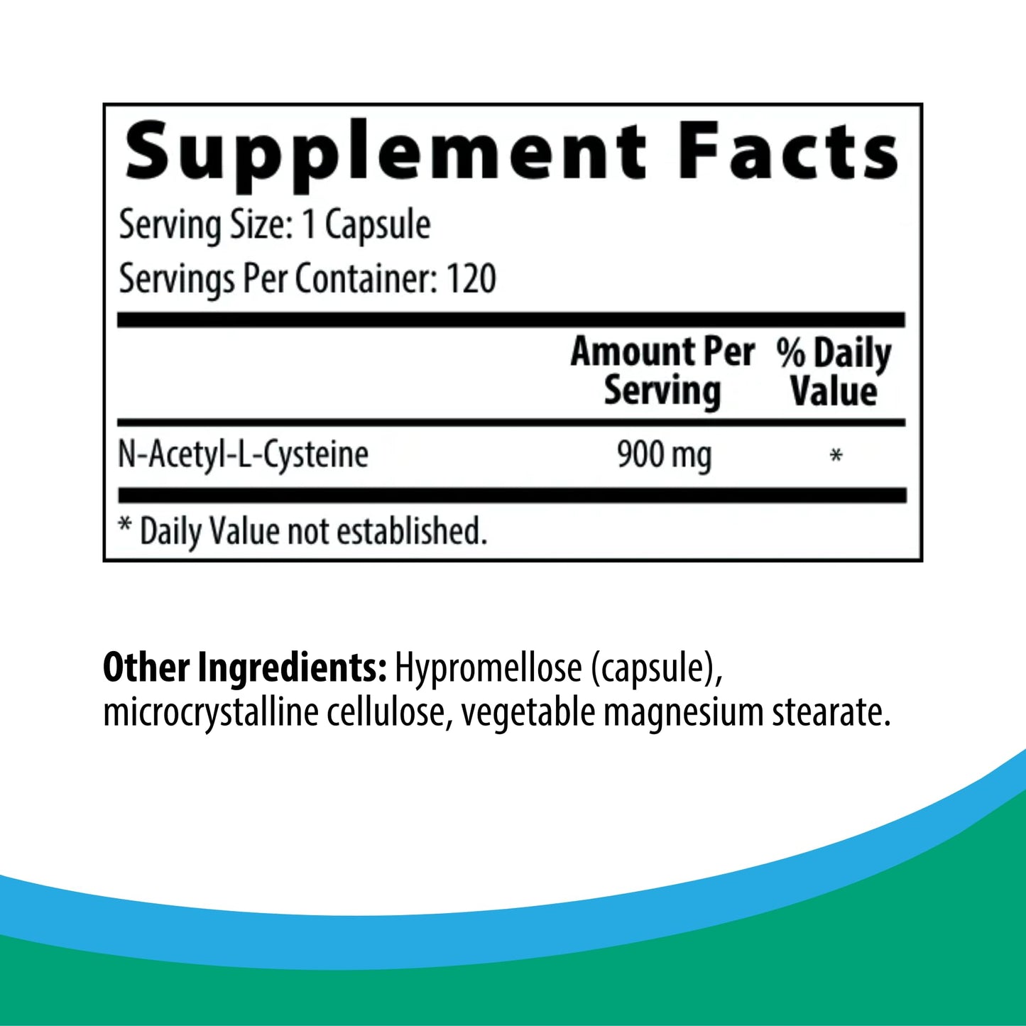 Rootcology Pure N-Acetyl Cysteine (NAC) 900mg Capsule, 120 Capsules