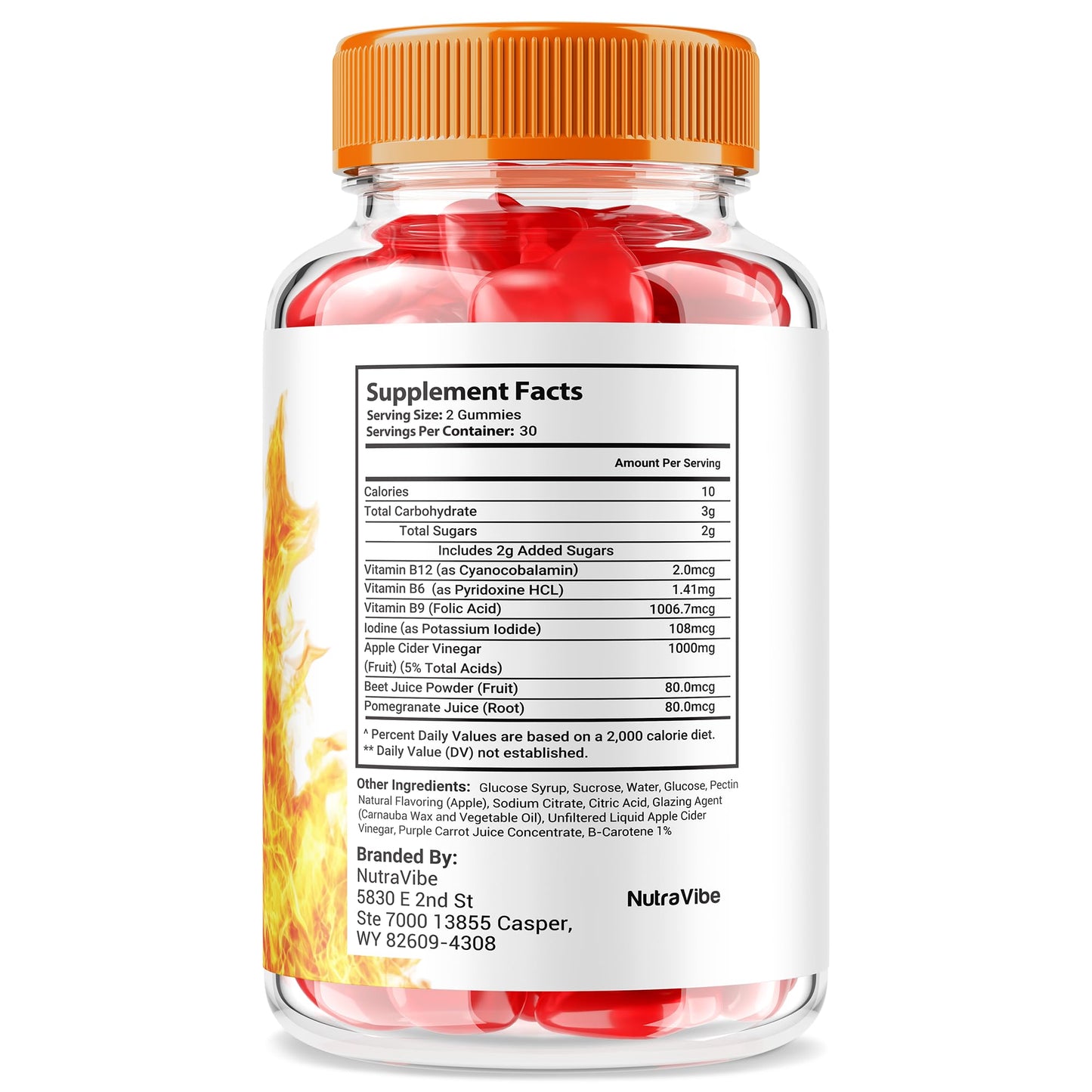 NutraVibe Fit Burn Gummies – Keto ACV Daily Formula, 120 Gummies