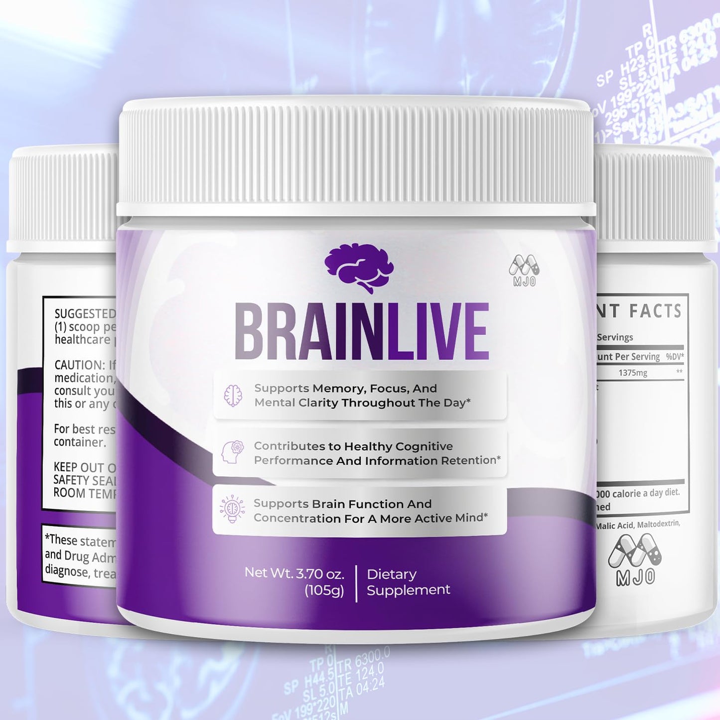 MJO Brainlive Powder 10.5 oz