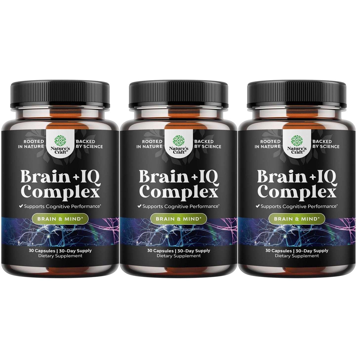 Natures Craft Nootropic Memory Supplement for Brain Support Capsule 30 Count