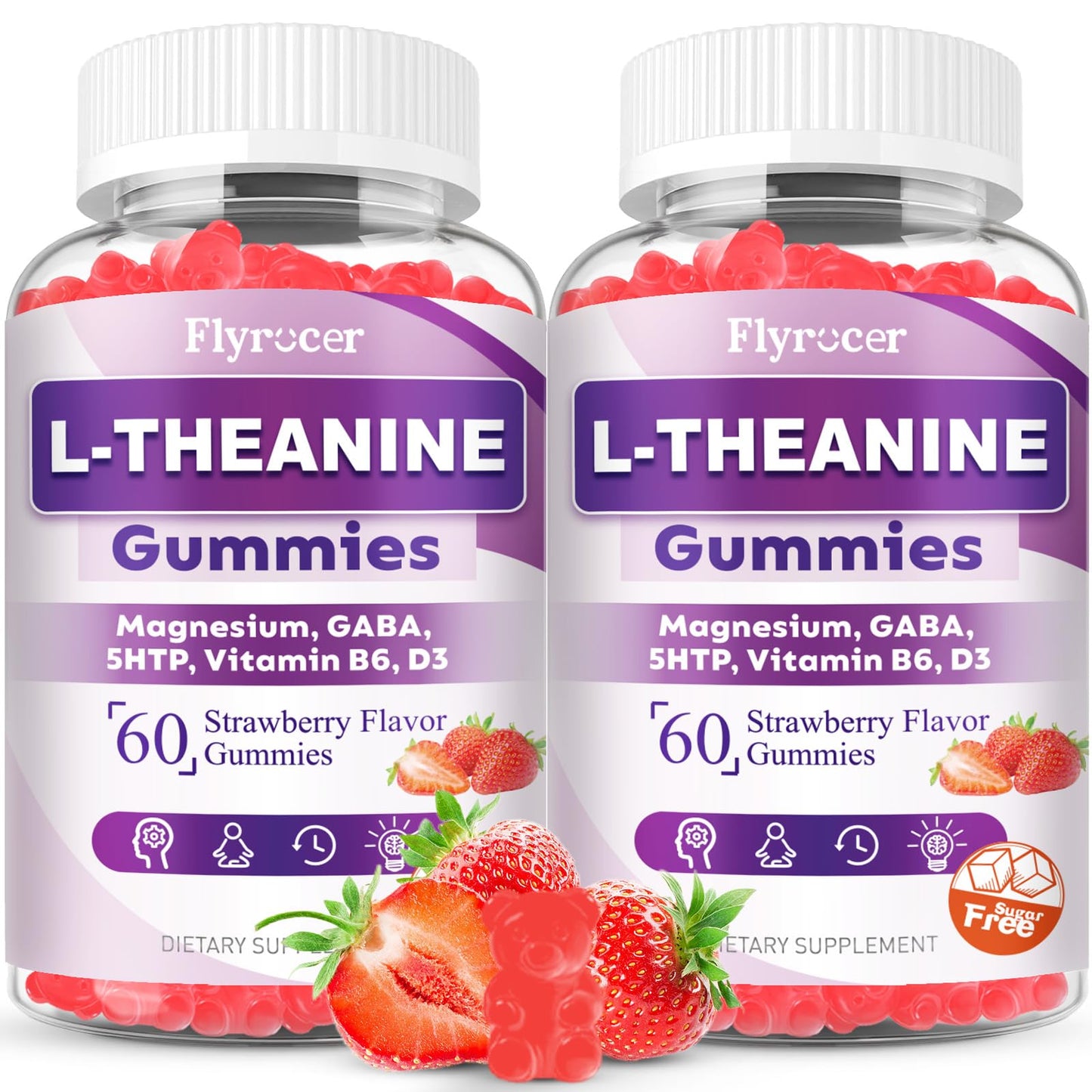 Flyrocer L-Theanine Gummies, 120 Count