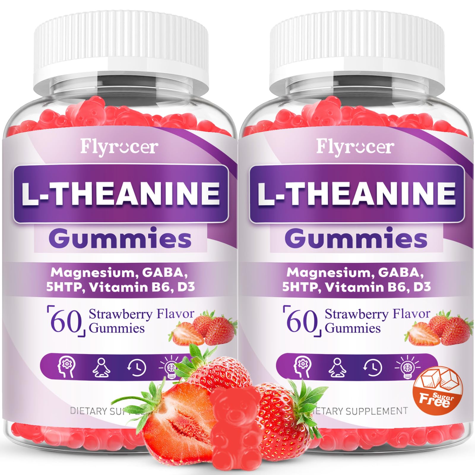 Flyrocer L-Theanine Gummies, 120 Count