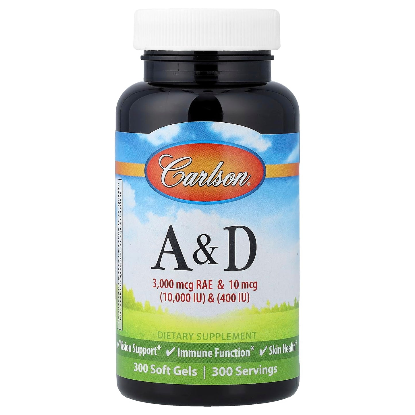 Carlson Vitamin A and D Softgels 300