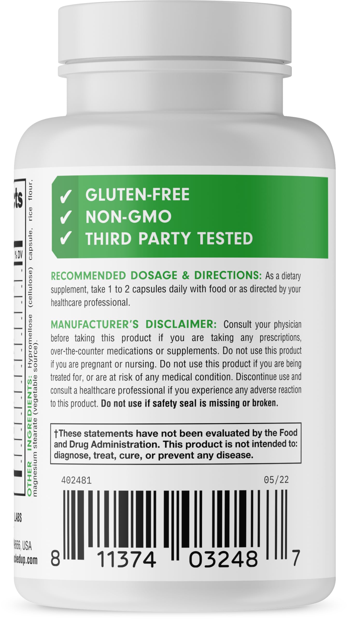 Bucked Up Digestive Enzymes Capsule 120 Count