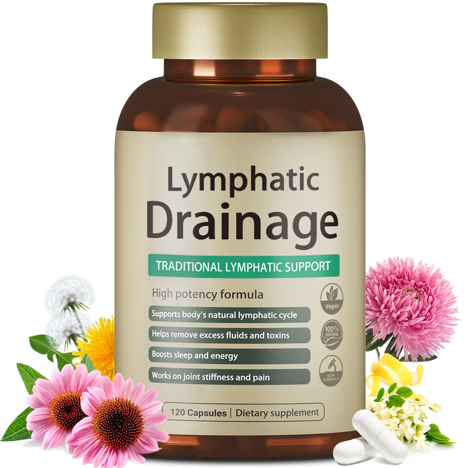 FRZVEO Lymphatic Drainage Capsules 120 Capsules