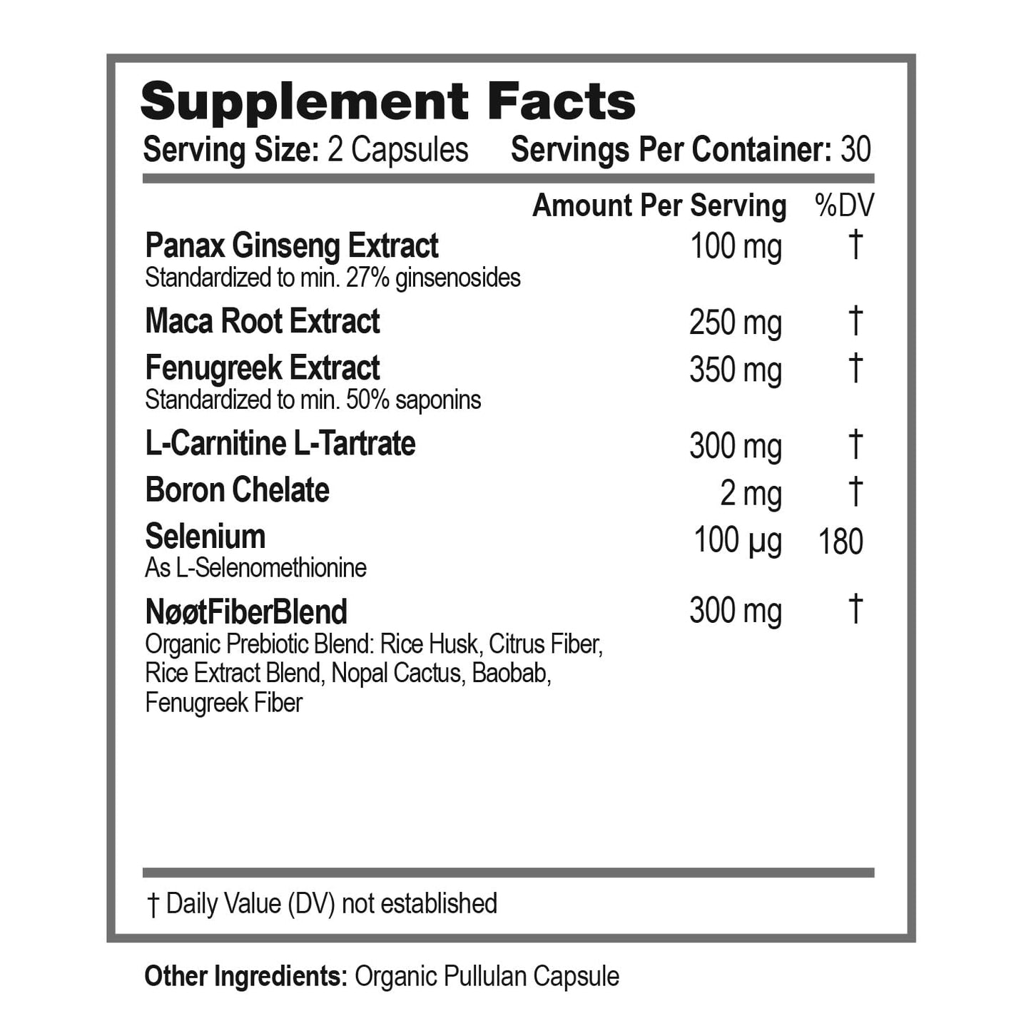 NØØT Alpha Male Natural Testosterone & Libido Booster for Men, 60 Capsules