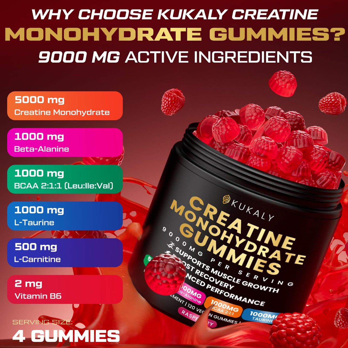 ZyterX Creatine Monohydrate Gummies, 240 Count