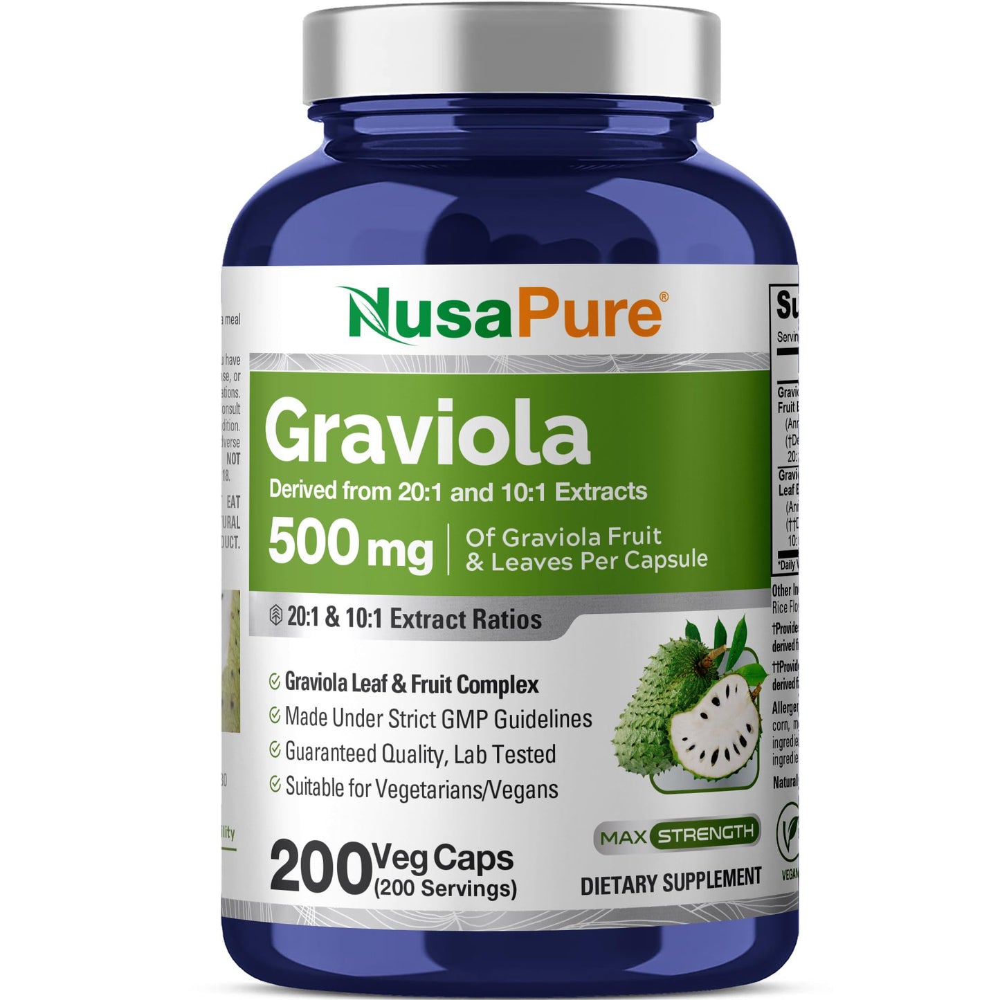 NusaPure Graviola Capsule 200 Count