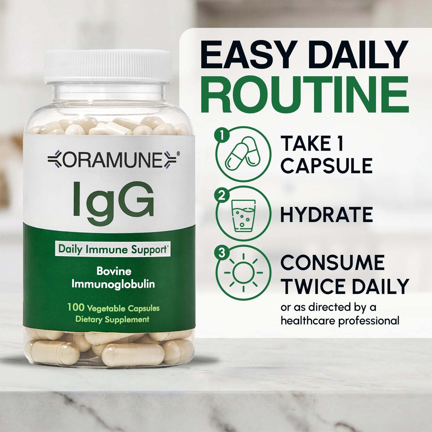 Oramune IGG with Transfer Factor Capsule, 100 Capsules