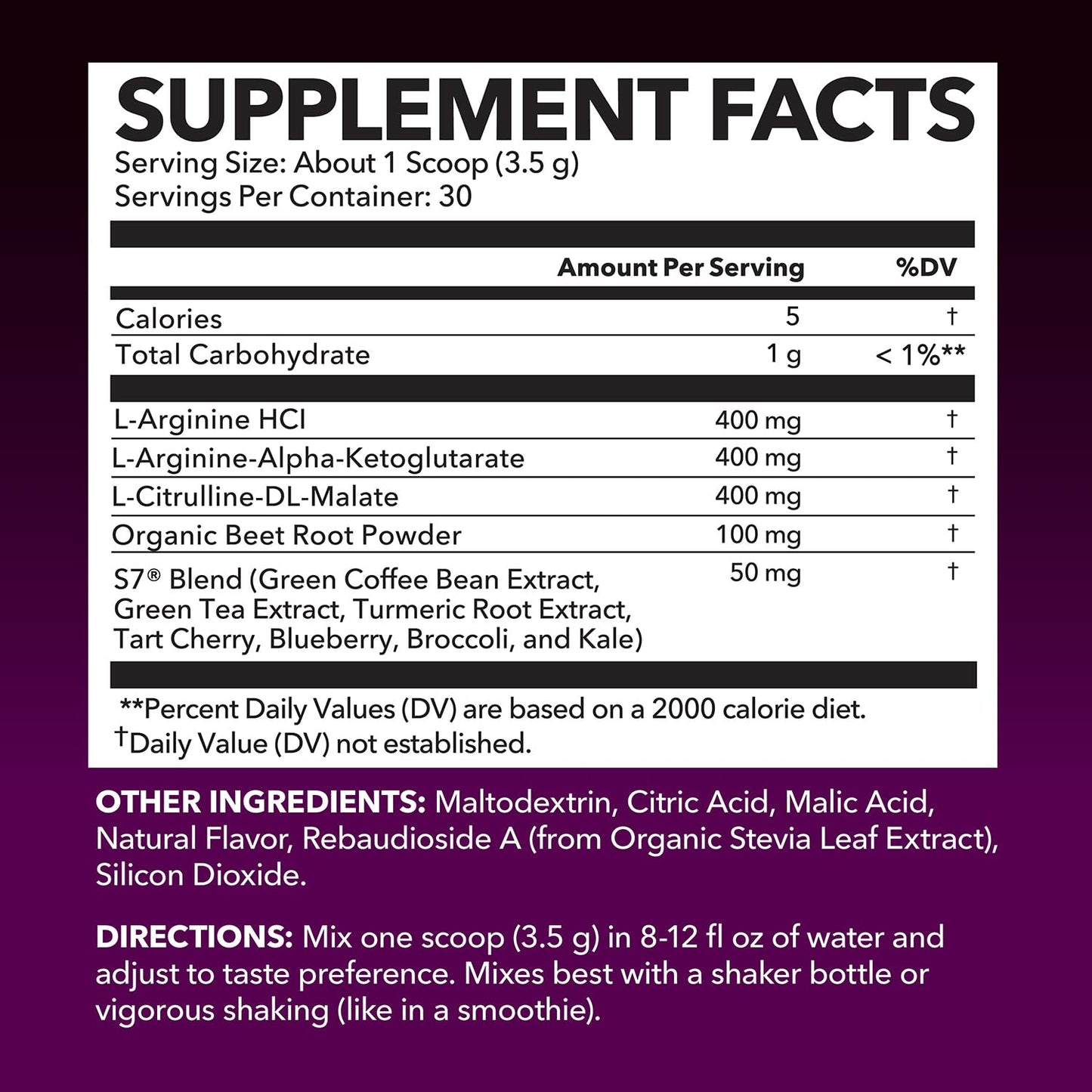 HAVASU NUTRITION L-Arginine with L-Citrulline and Beet Root Powder 3.7 oz