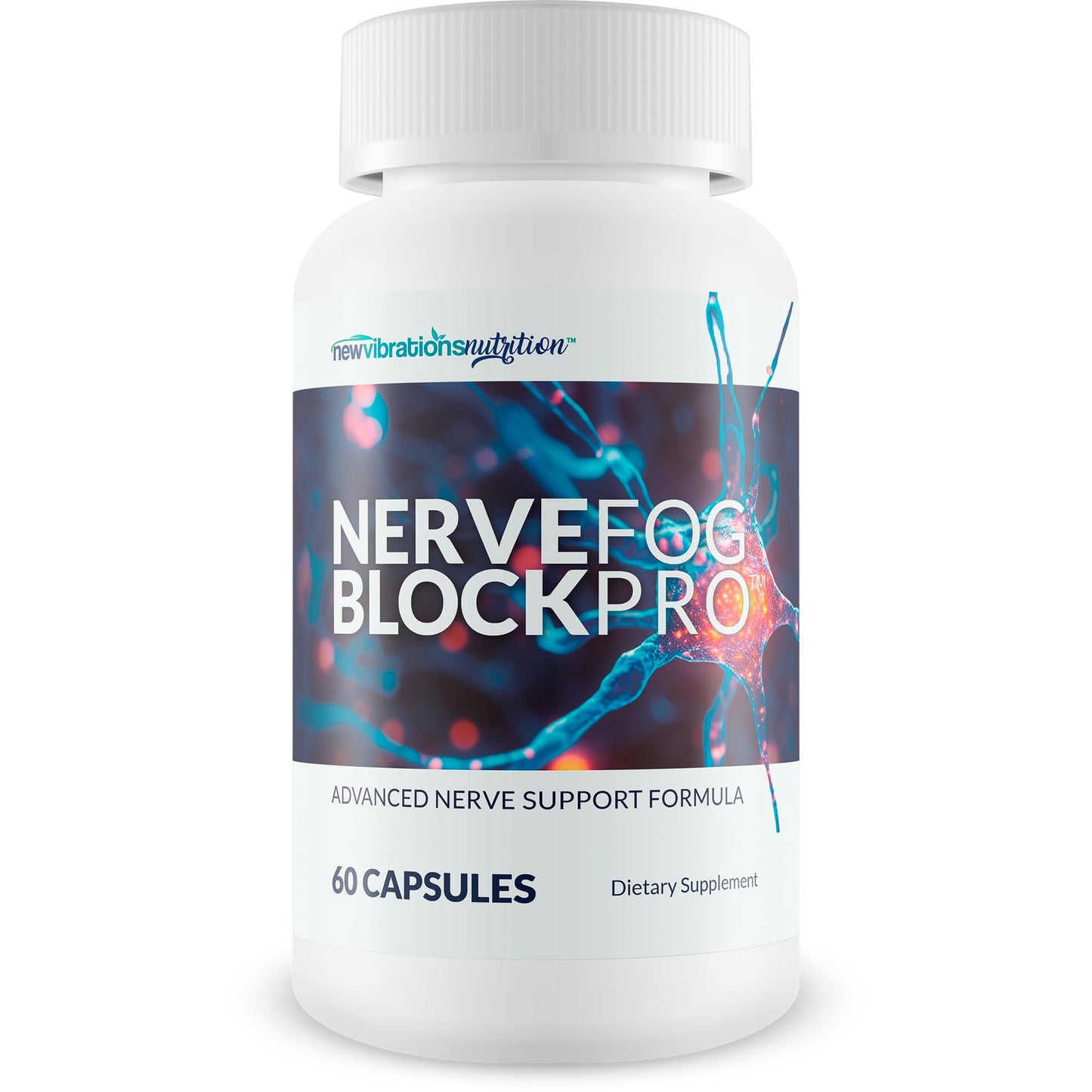 New Vibrations Nutrition Nerve Fog Block Pro Neuropathy Relief Capsule 90 Count