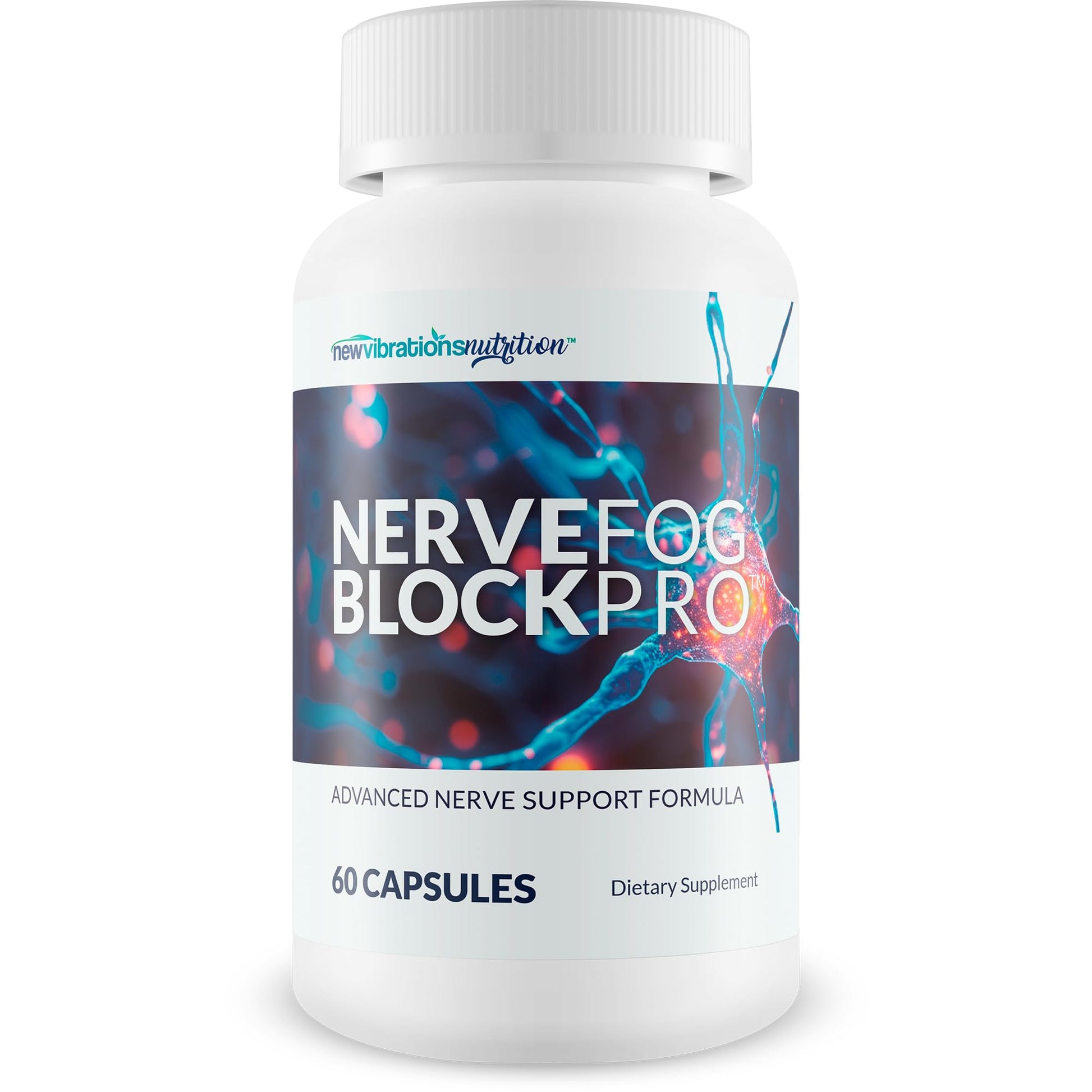 New Vibrations Nutrition Nerve Fog Block Pro Neuropathy Relief Capsule 90 Count