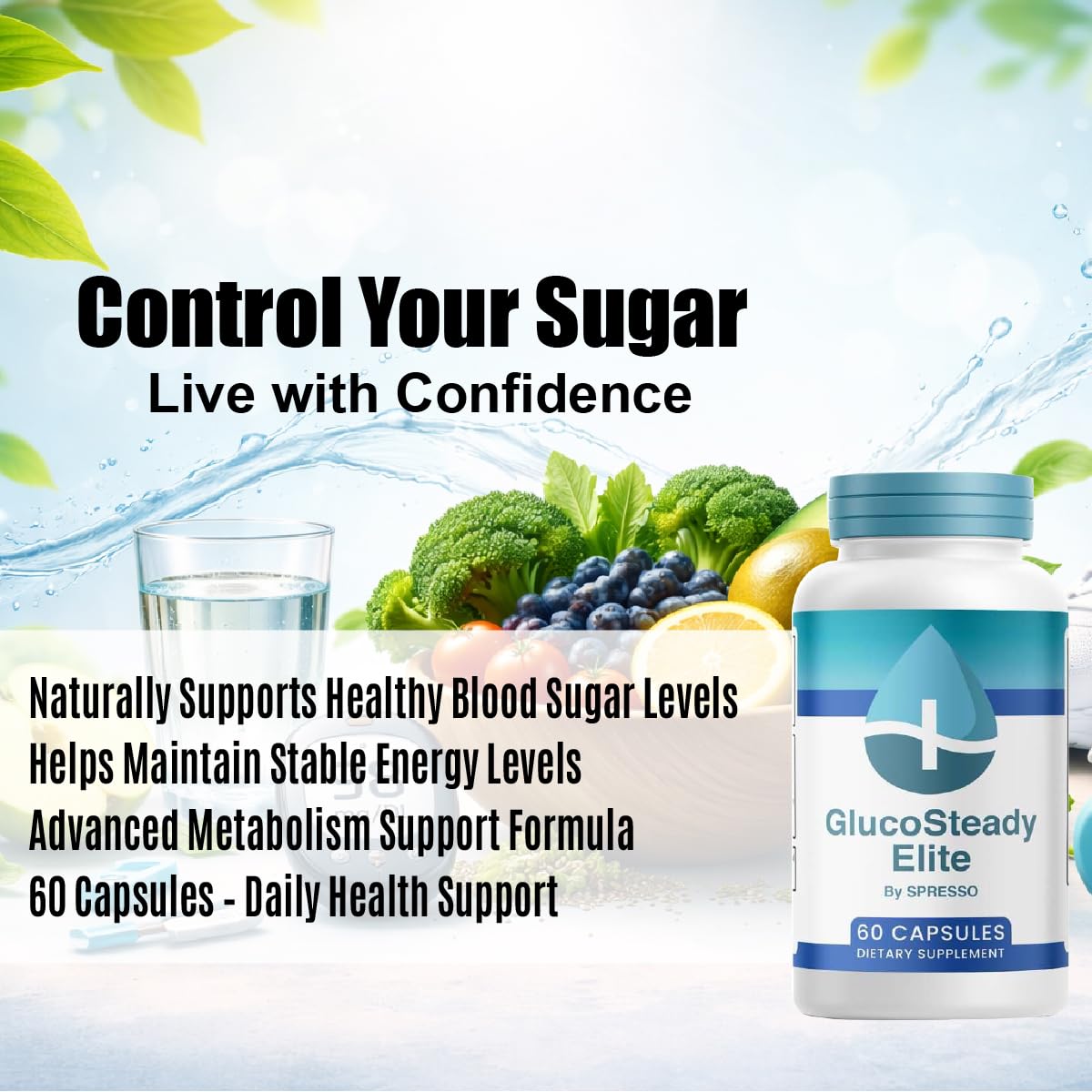 SPRESSO Gluco Steady Capsules 120 Capsules