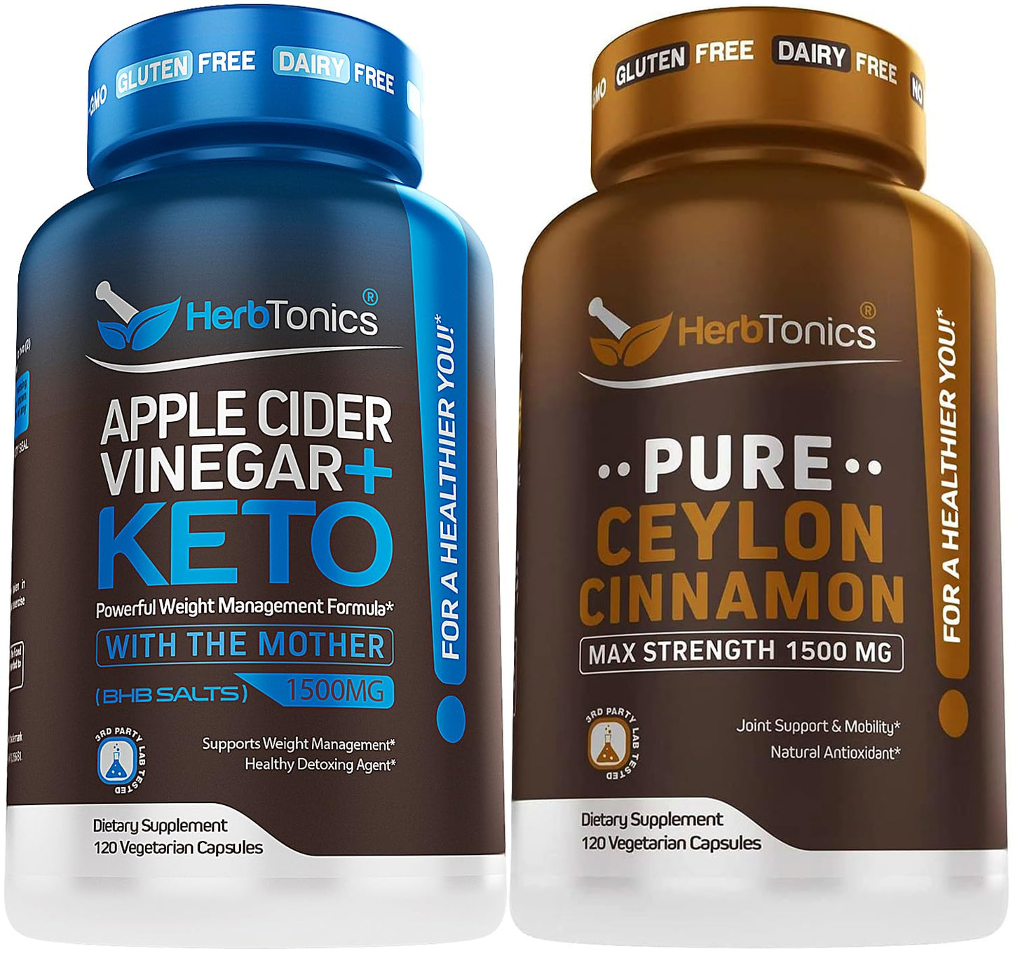 Herbtonics Apple Cider Vinegar Capsules Plus Keto BHB, 1 Count