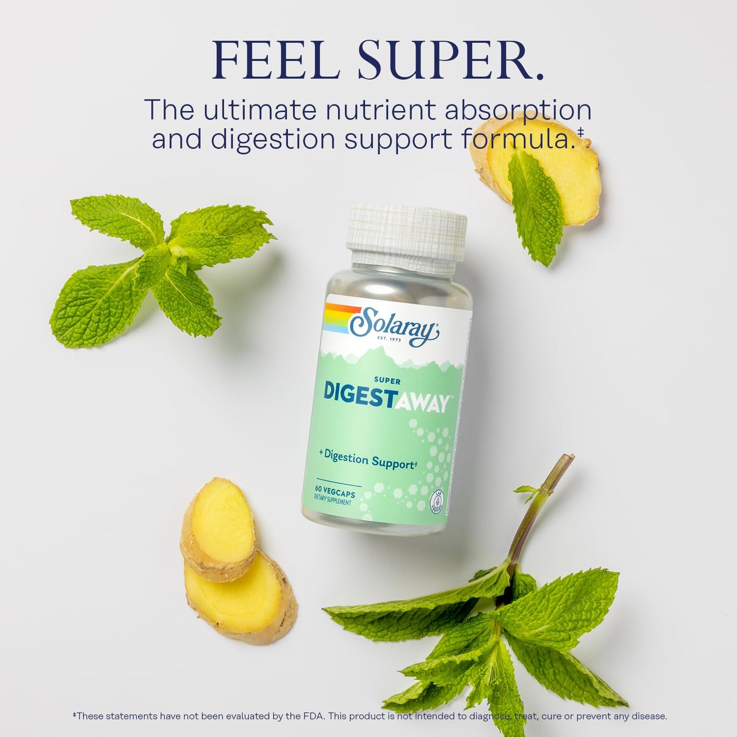 SOLARAY Super Digestaway Digestive Enzymes Capsules 60 VegCaps