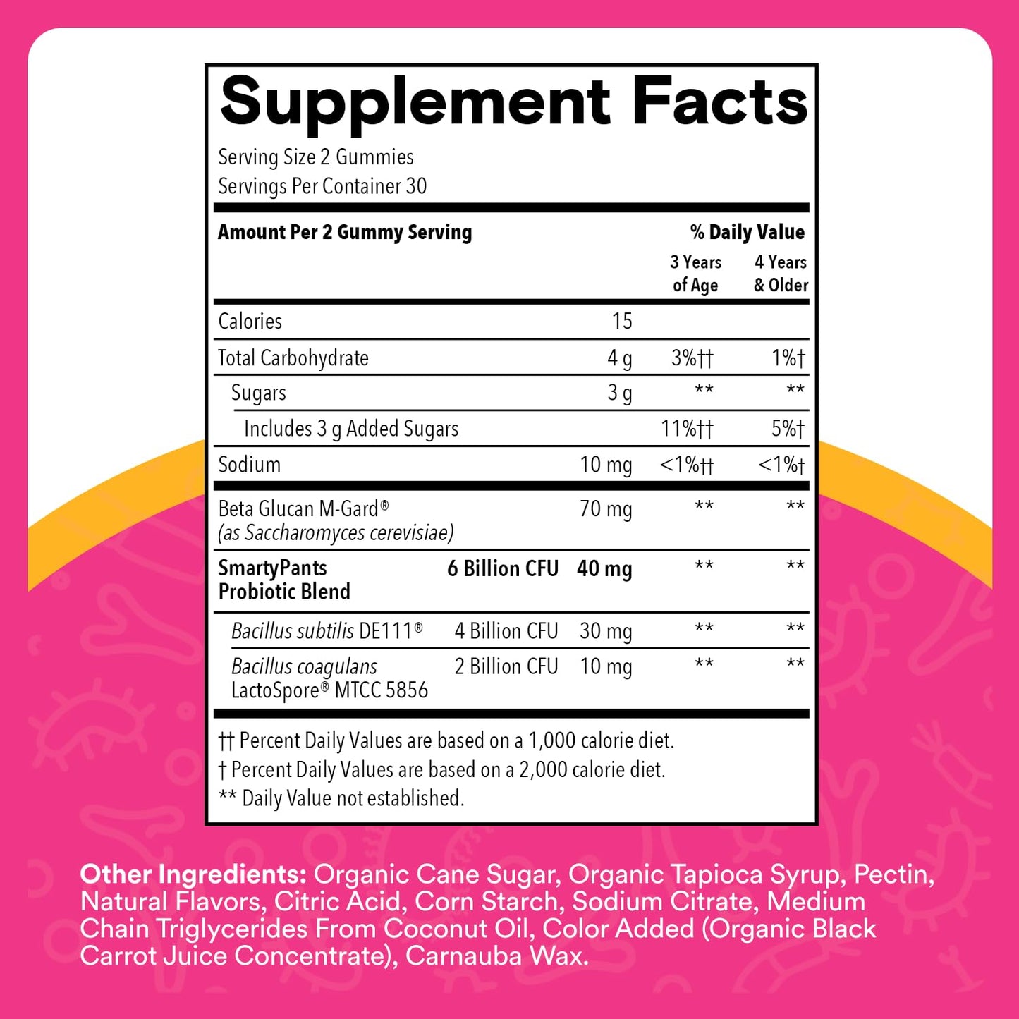 SmartyPants Kids Probiotic & Prebiotic Gummies for Digestive Health, 60 Count