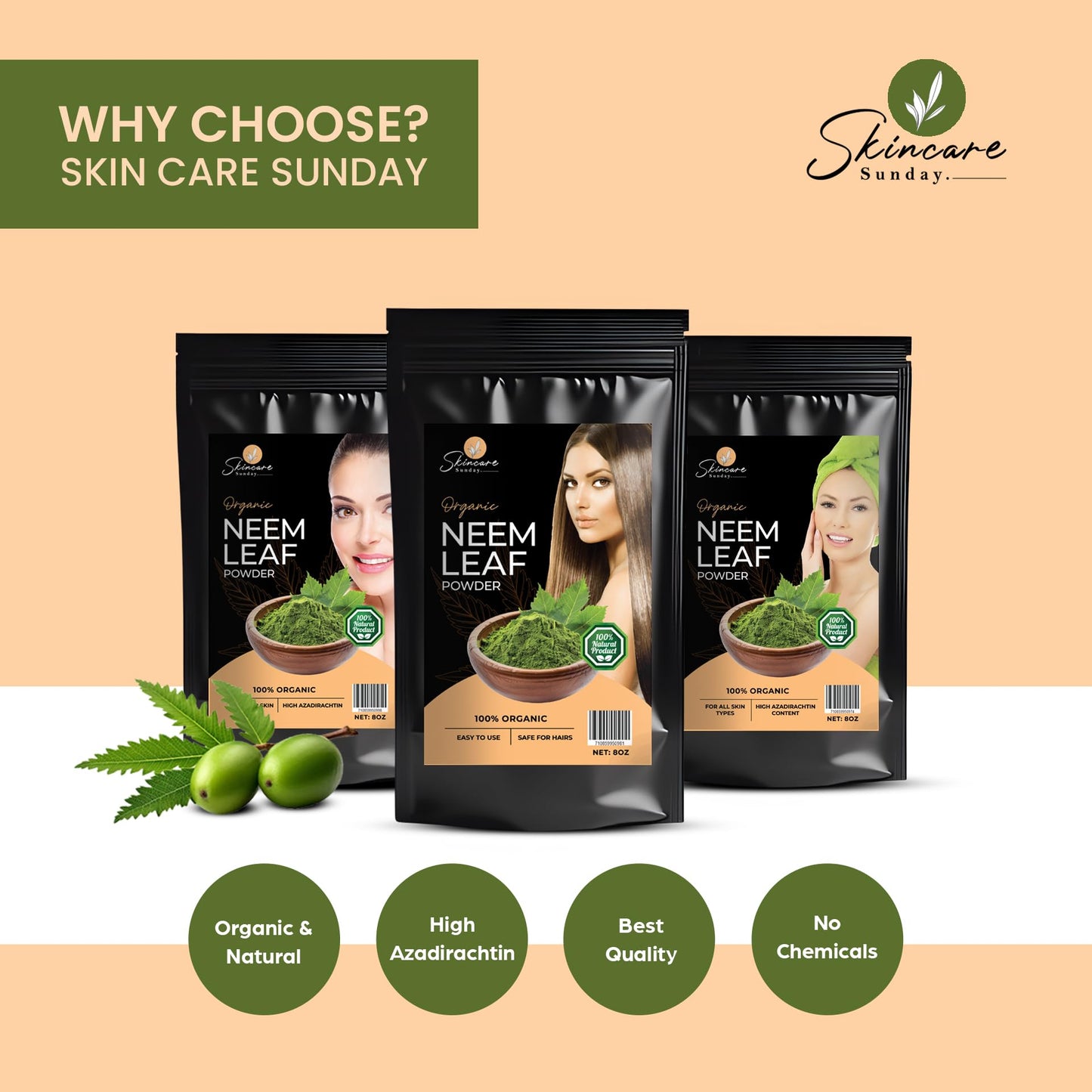 SKINCARE SUNDAY Neem Leaf Powder for Hair 1 Count