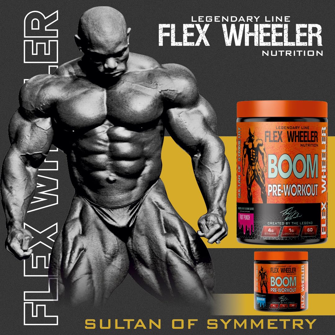 FLEX WHEELER NUTRITION Boom Pre Workout Powder 7.94 oz